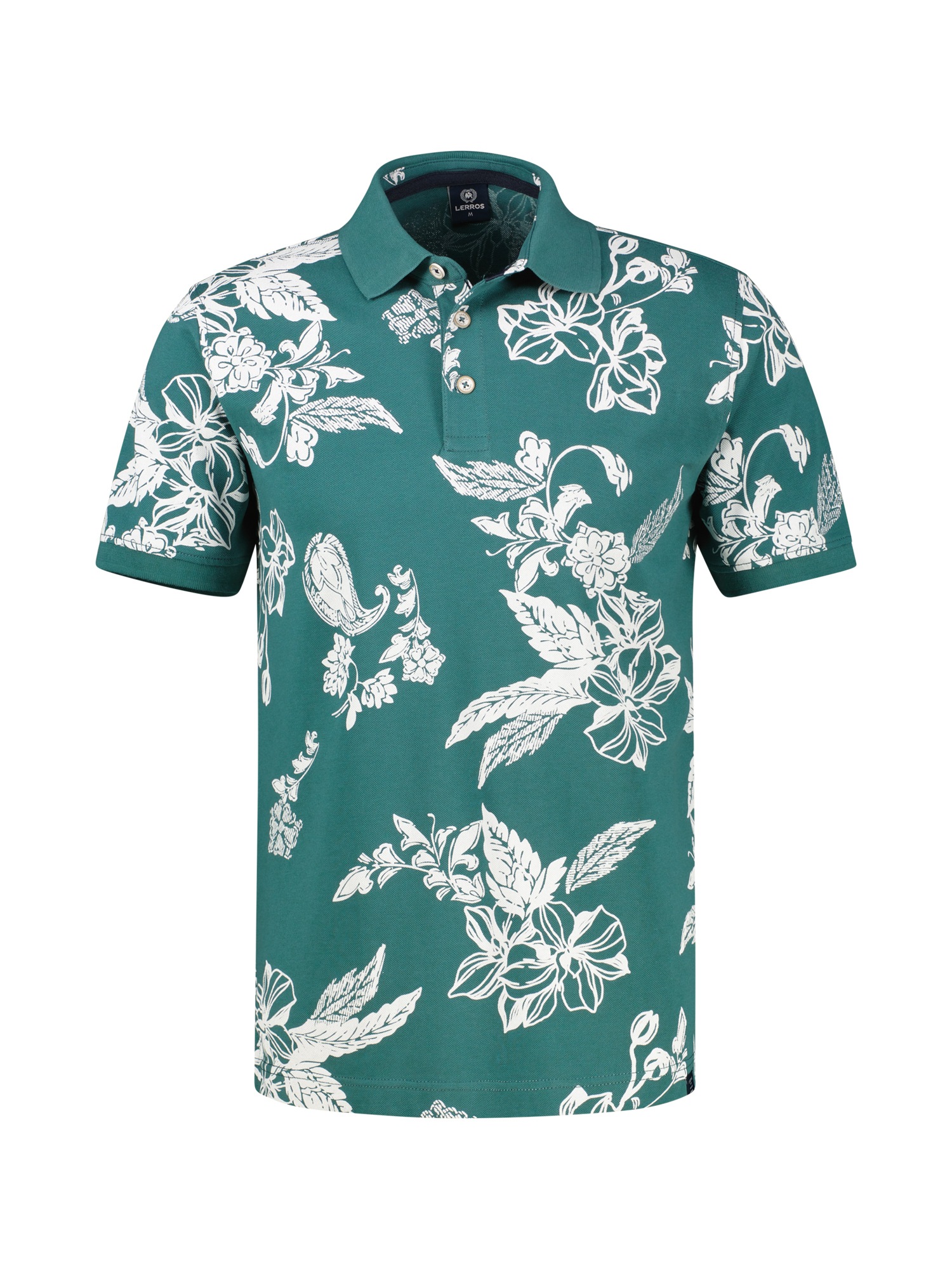 LERROS Poloshirt »Poloshirt mit floralem All-over-Print, grosse Größen«