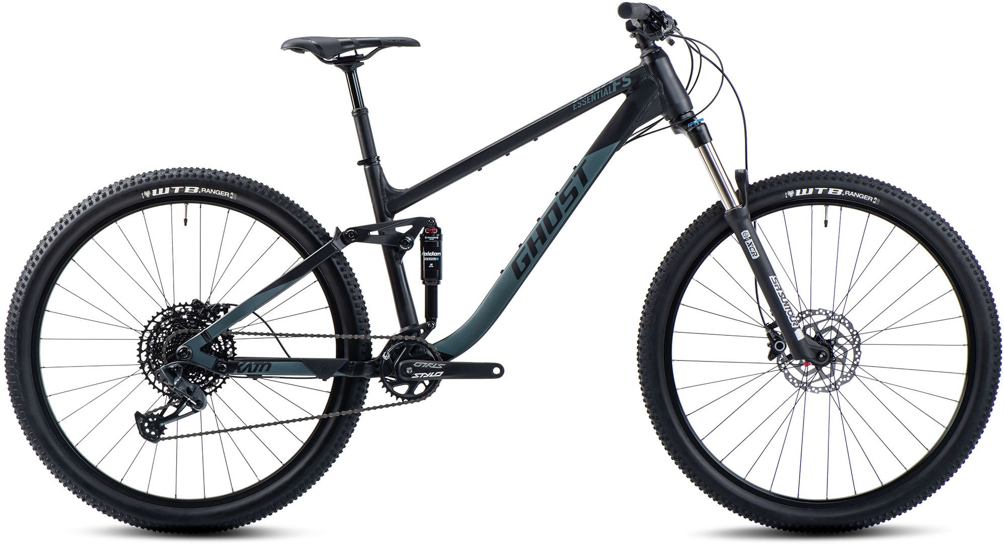 Ghost Mountainbike »Kato FS Essential« 12 Gang SRAM GX Eagle Schaltwerk Kettenschaltung für Damen und Herren in schwarz, Größe 27,5 Zoll (69,85 cm)