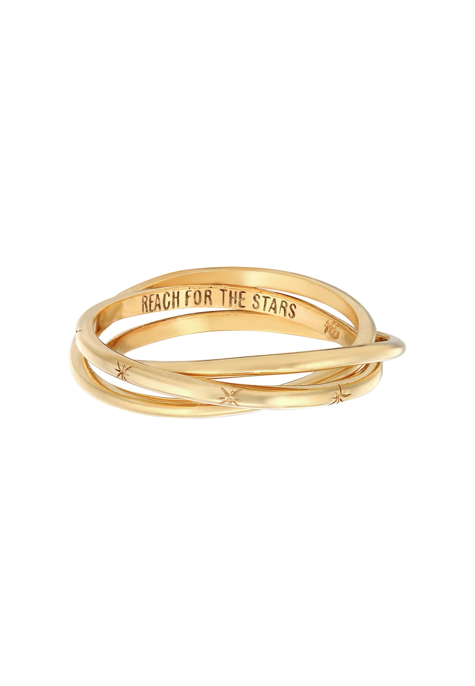 HAZE & GLORY Silberring »Ring Wickelring - Reach for the Stars 375 Gelbgold«