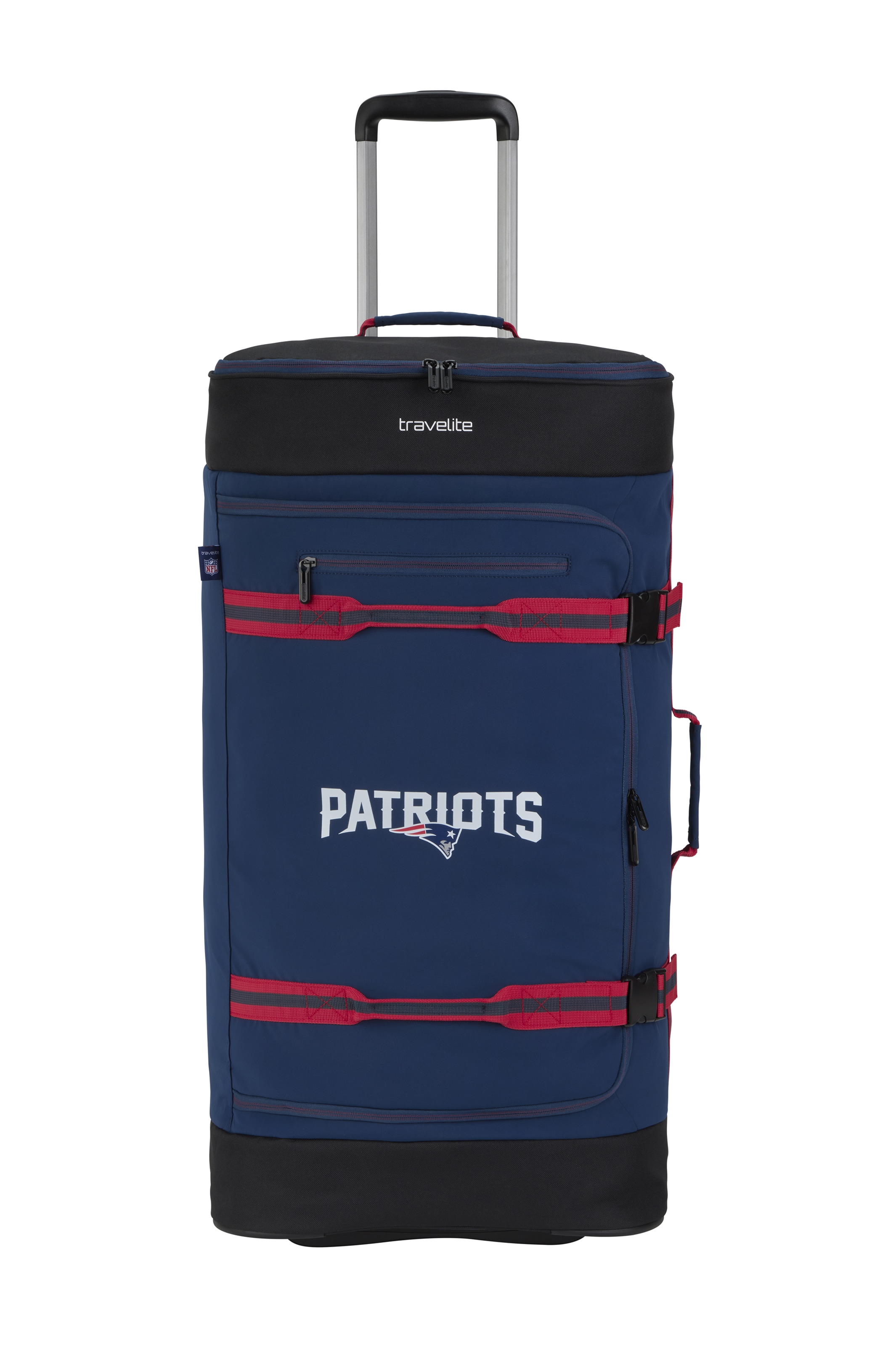 travelite Reisetasche »travelite x NFL Rollenreisetasche« große Öffnung, Schuhfach und Teleskopgestänge – robust und praktisch