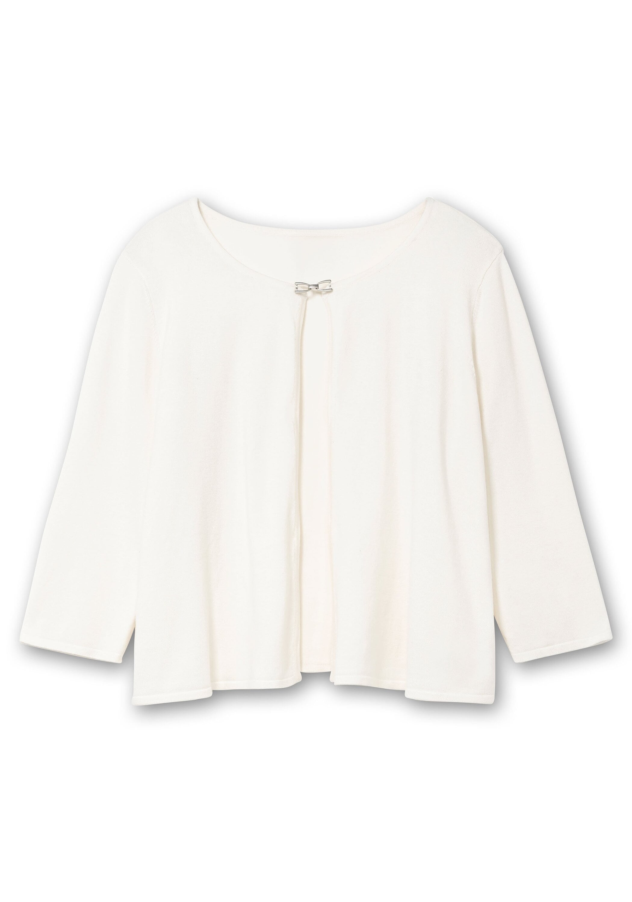 Sheego Strickjacke »Kurze Strickjacke mit Zierspange am Ausschnitt«