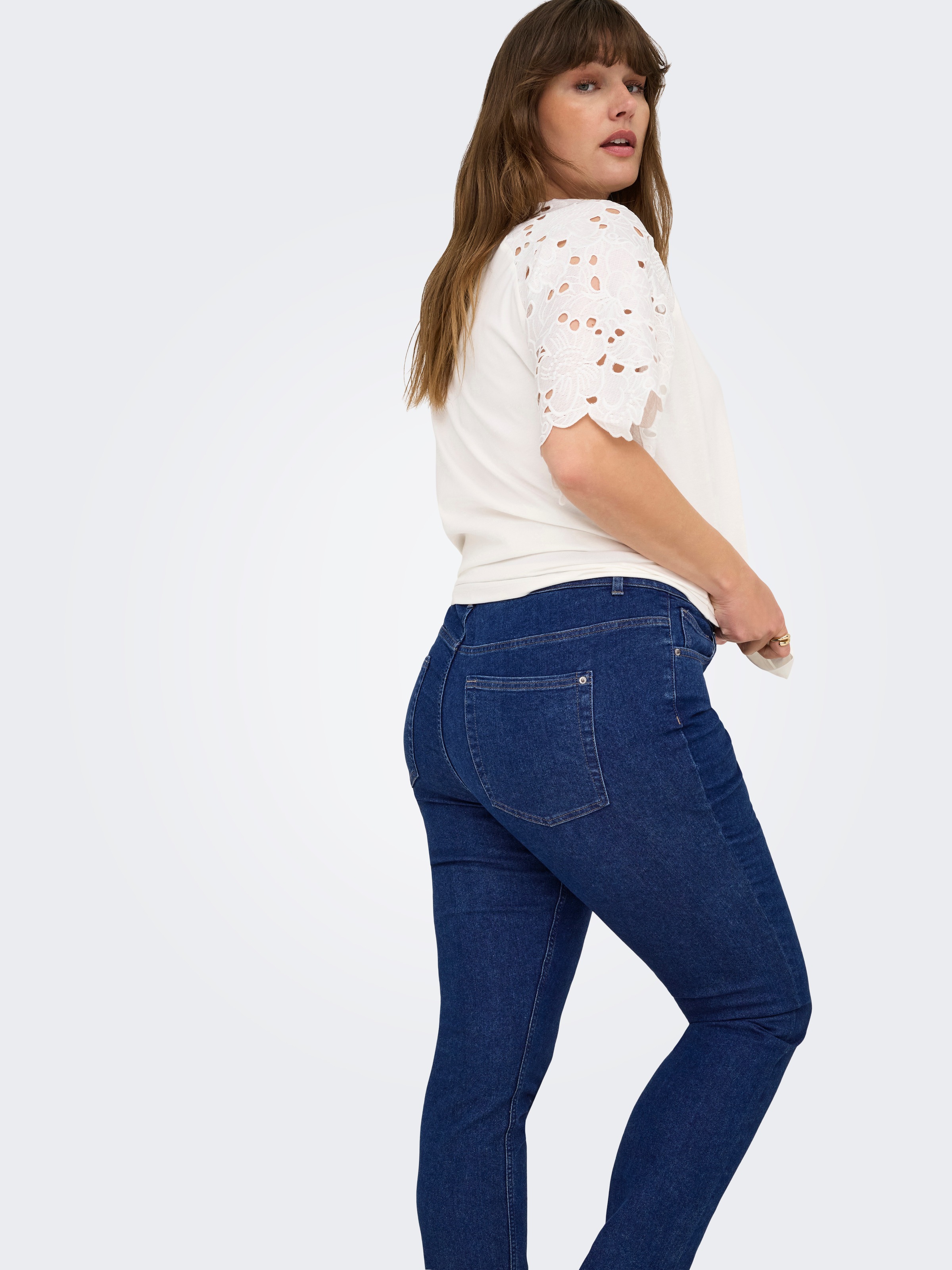 ONLY CARMAKOMA Skinny-fit-Jeans »CARHUSH MID SKINNY ANK RW DNM AKM187«