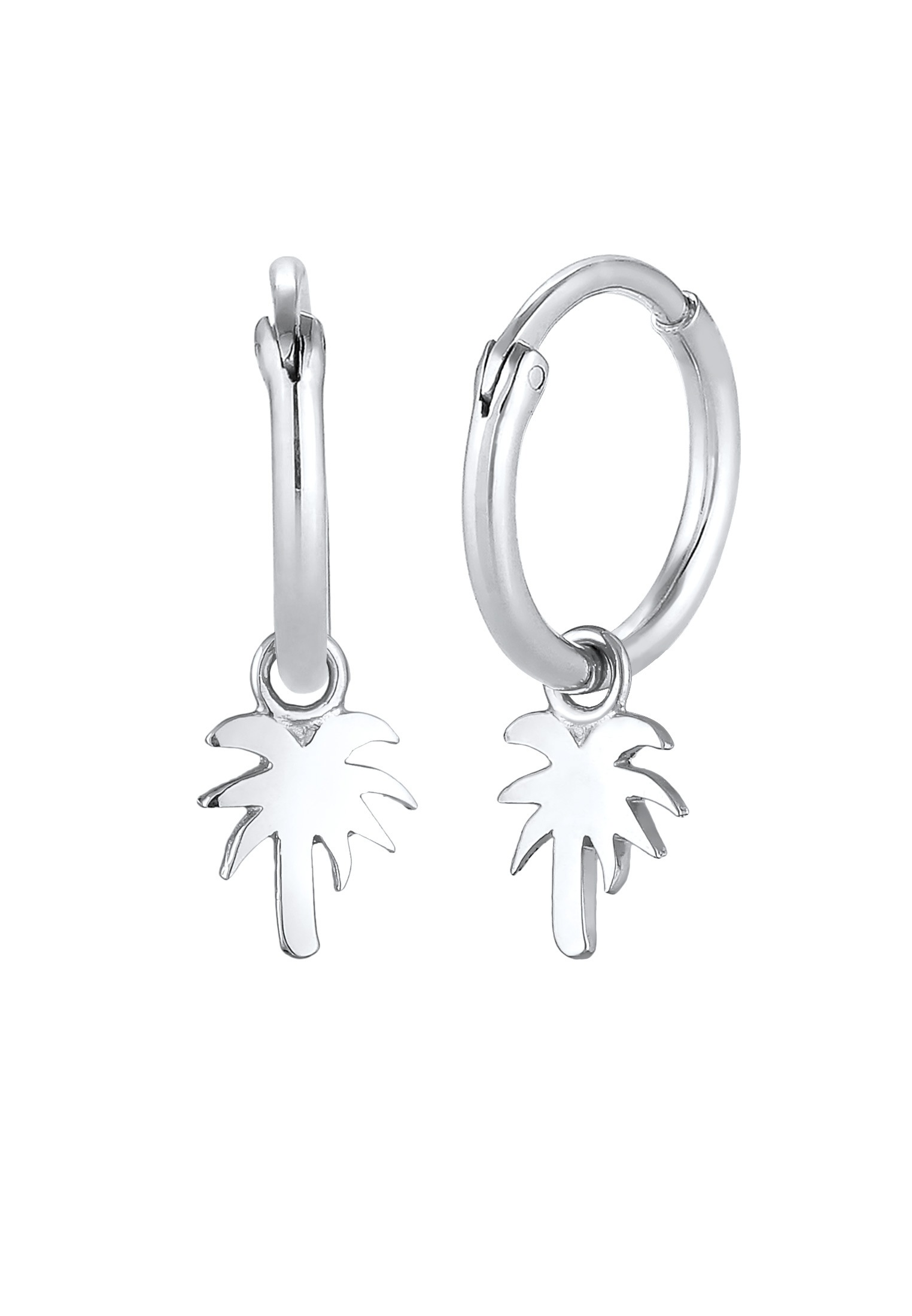 Elli Paar Creolen »Ohrringe Creolen Palme Trend Filigran 925 Silber«