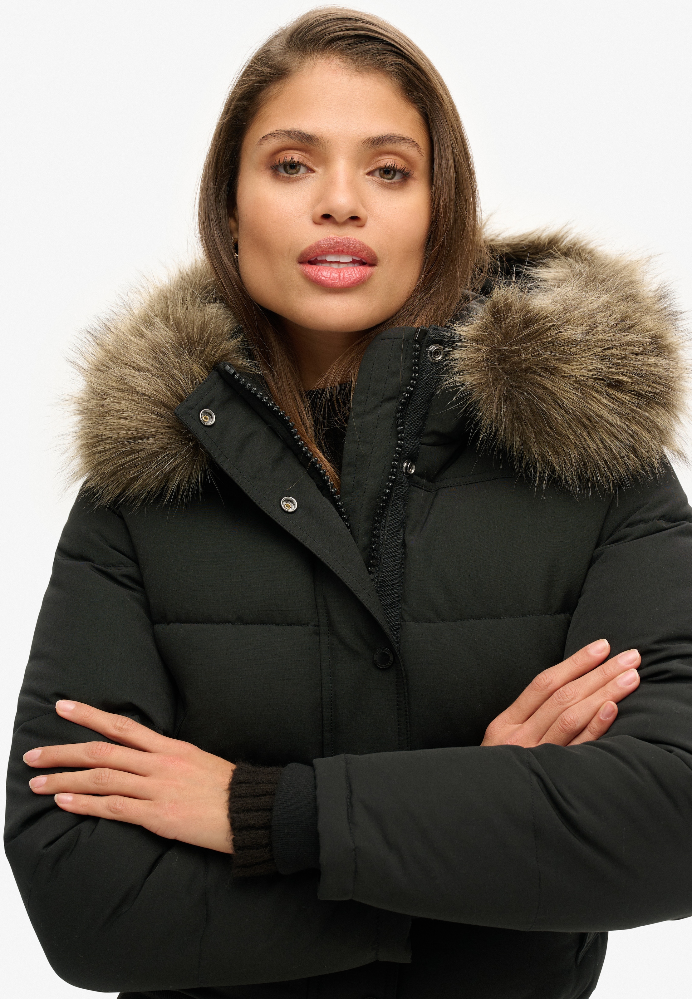 Superdry Steppjacke »EVEREST HOODED BOMBER JKT«, mit Kapuze