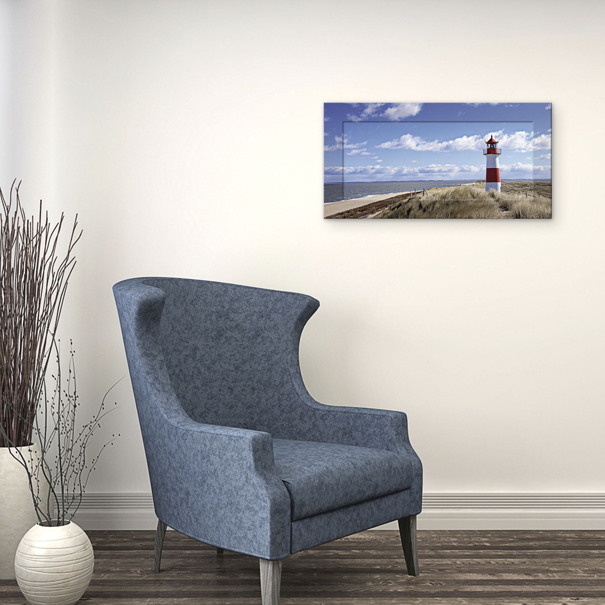 Artland Wandbild »Leuchtturm Sylt«, Gebäude, (1 St.), 3D Optik gebogen