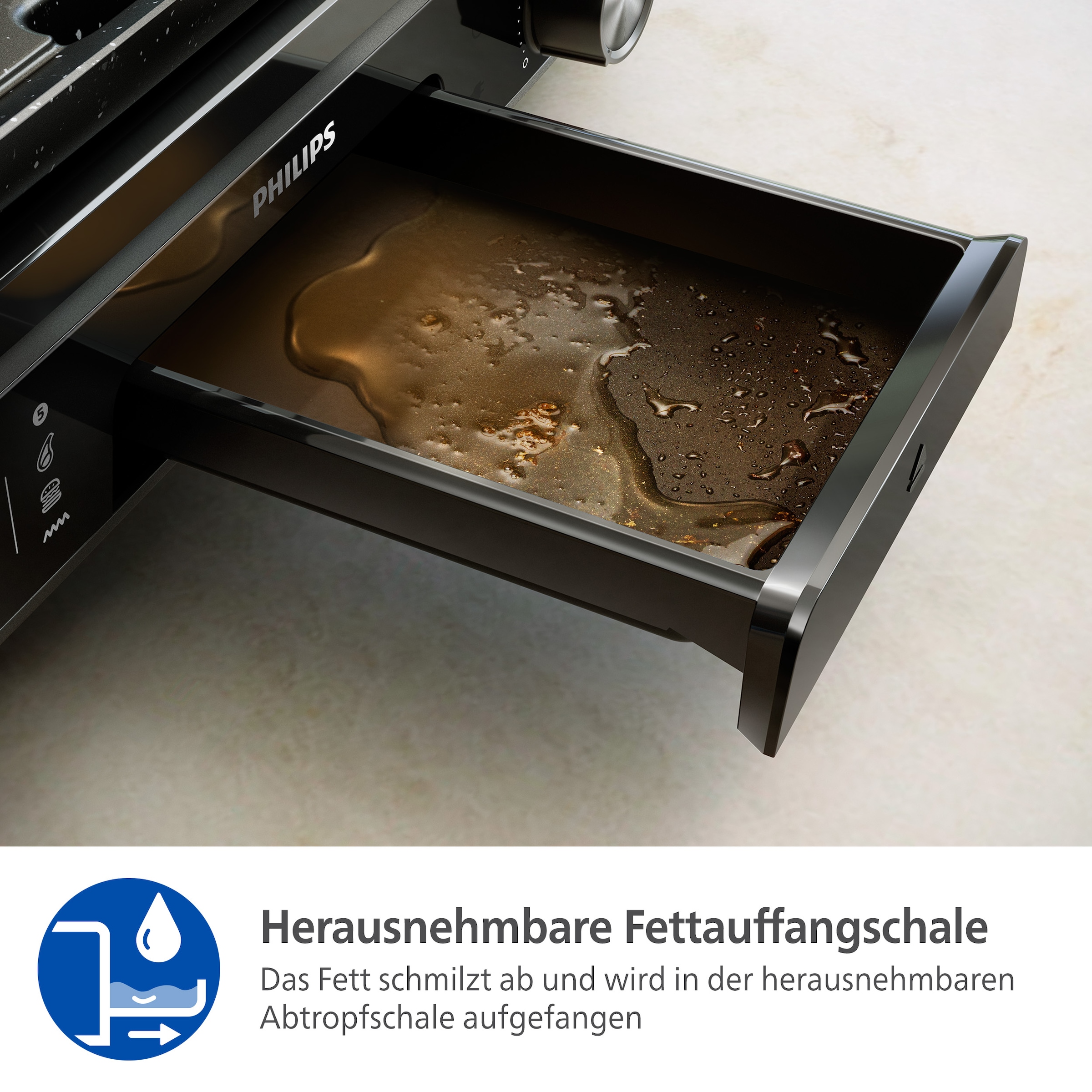 Philips Tischgrill »HD6222/90 5000 Series, 2 Heizzonen, wendbare Platten«, 2400 W, mit einstellbarer Temperatur u. Grillfläche von 1400 cm²