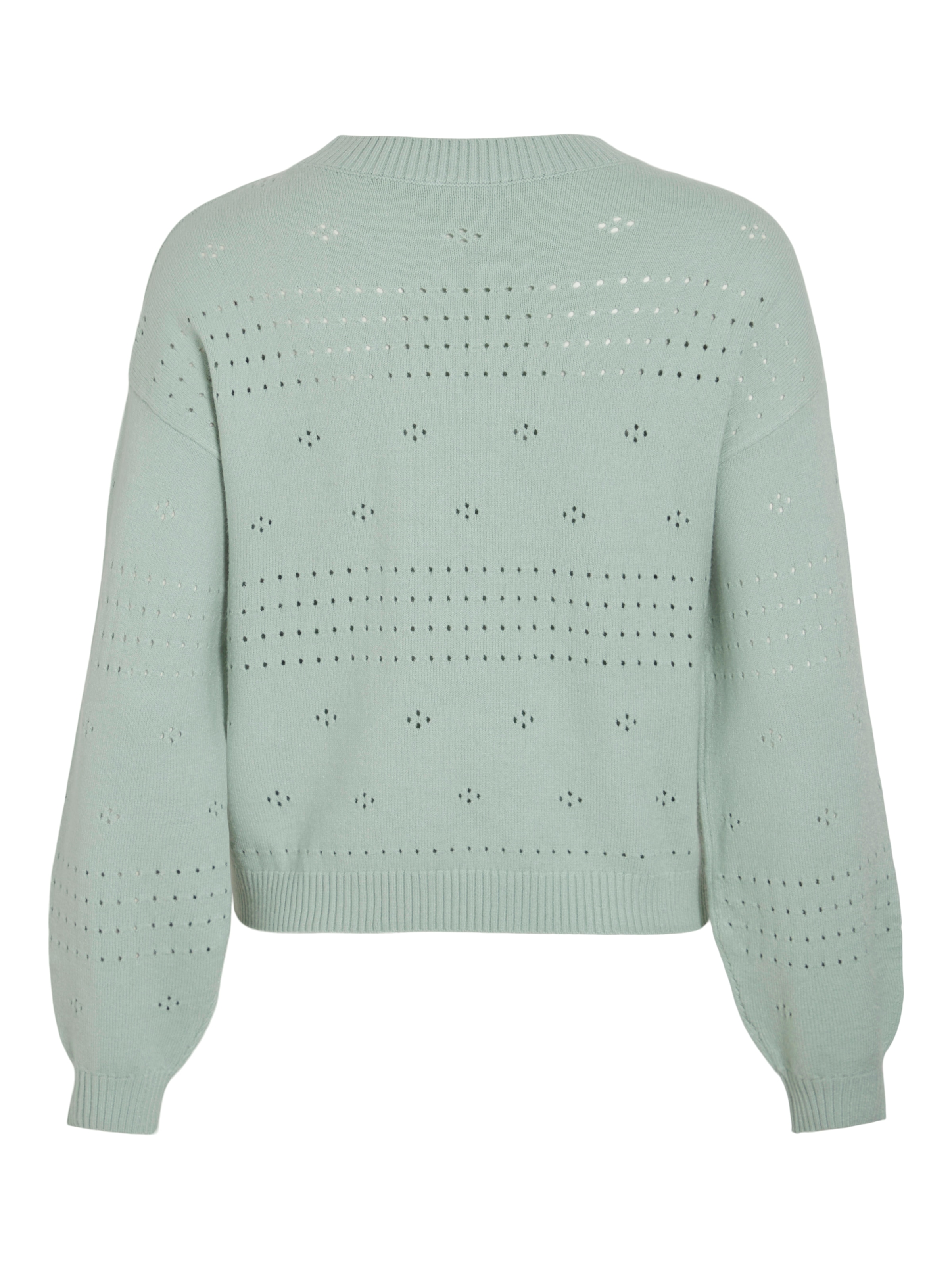 Vila Rundhalspullover »VIRIL L/S O-NECK POINTELLE KNIT TOP-NOOS«