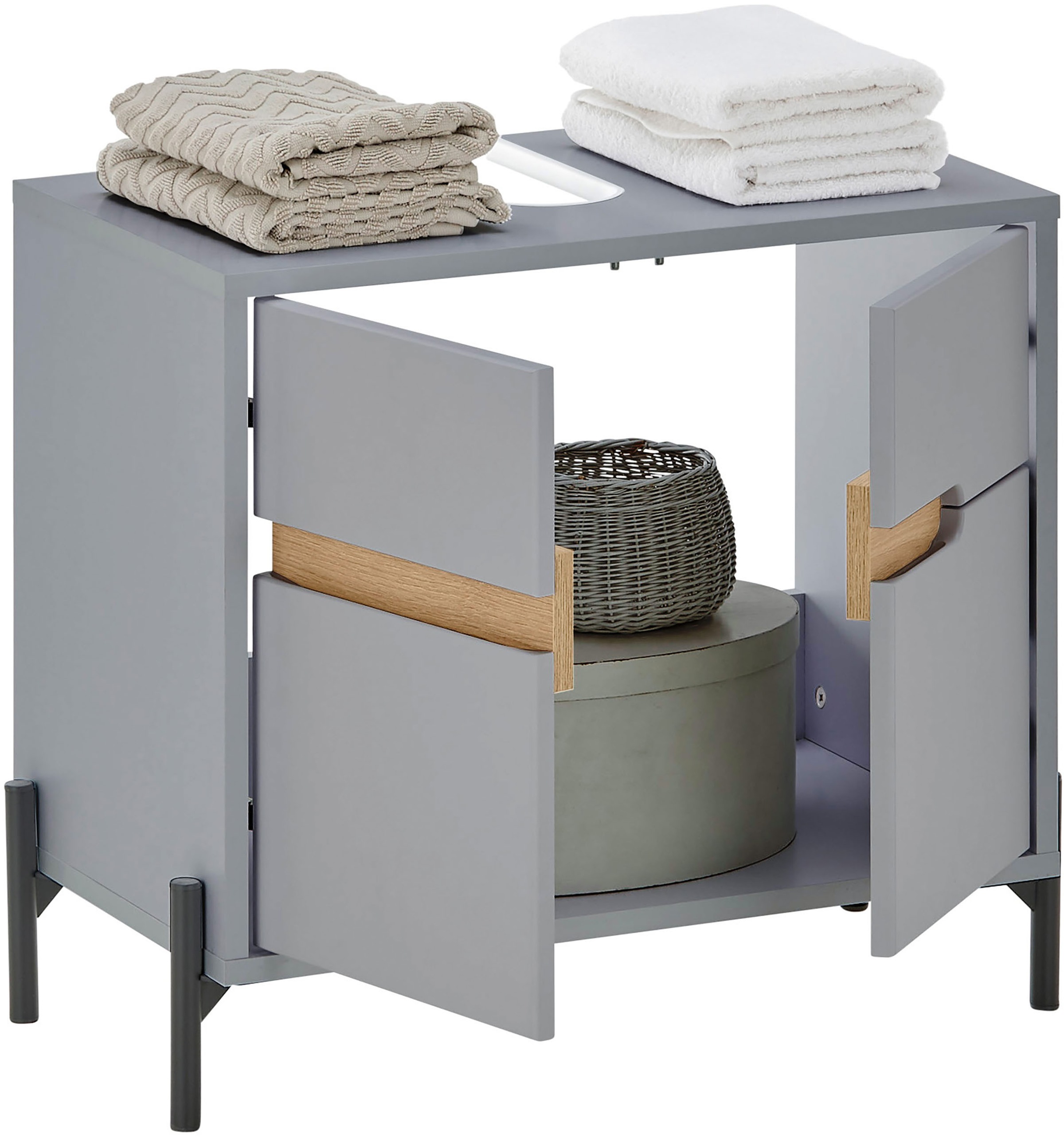 BASIC by Balculina Waschbeckenunterschrank »Avanto B/H/T 60x55x35 cm« 1 Stk. tlg. Breite 60cm, Softclose für Türen, FSC-Mix 70%