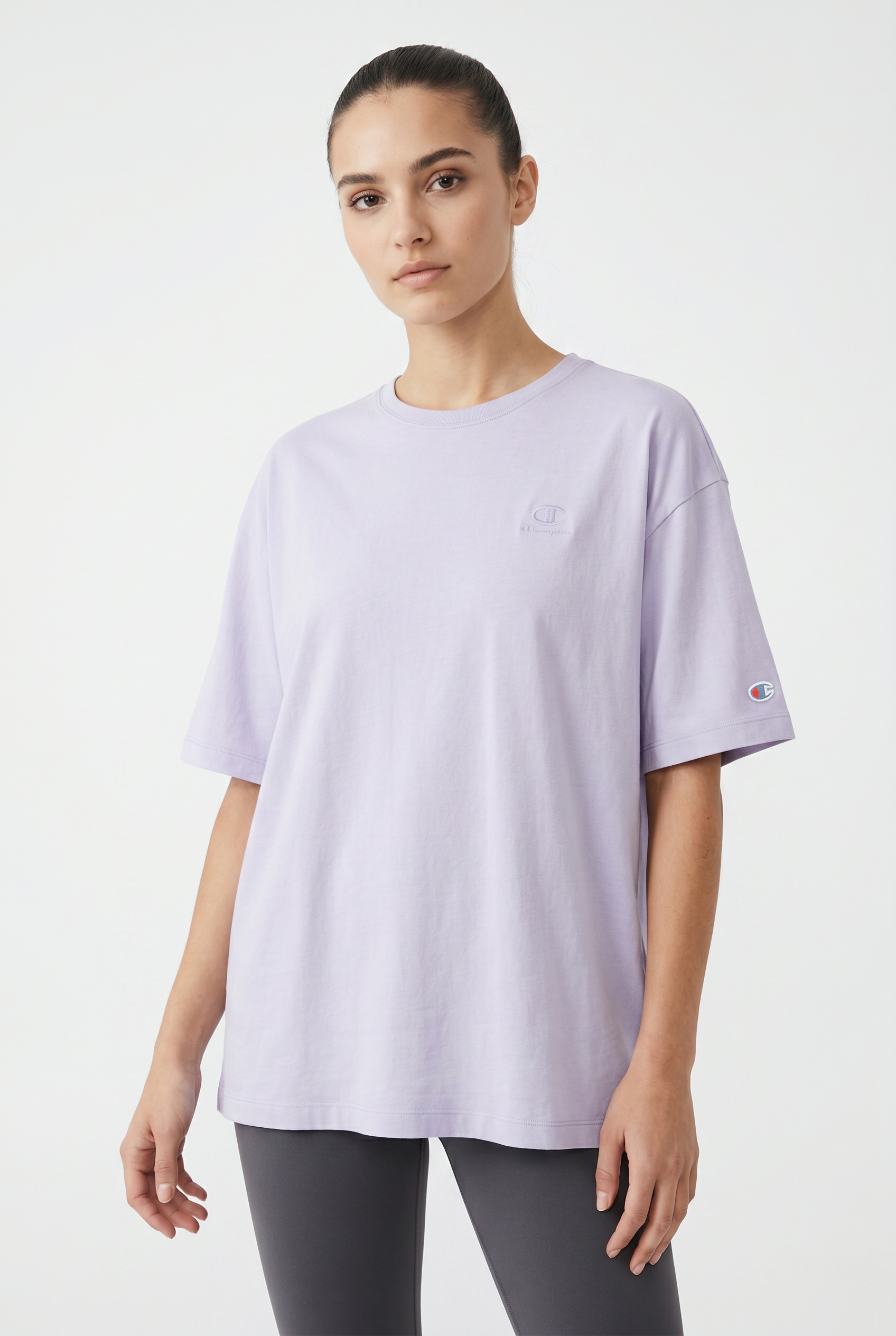 Champion T-Shirt »ICONS WASH Oversize  T-Shirt« mit Rundhalsausschnitt, Kurzarm, aus Baumwolle, Oversize-Schnitt