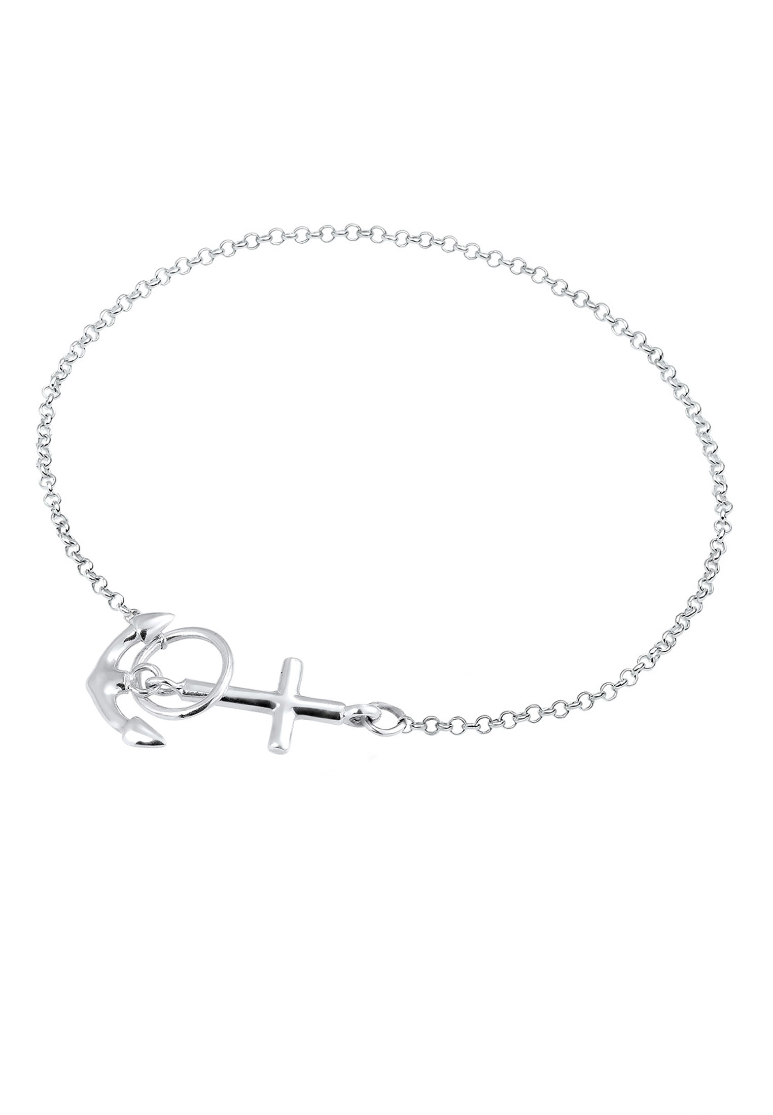 Elli Armkette »Armband Anker Kreuz 925 Silber«
