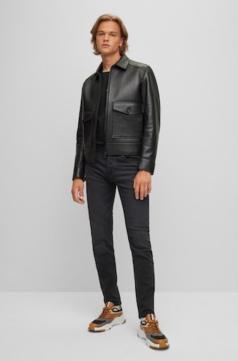 BOSS ORANGE Tapered-fit-Jeans »Taber BC-P-1«, mit Leder-Badge