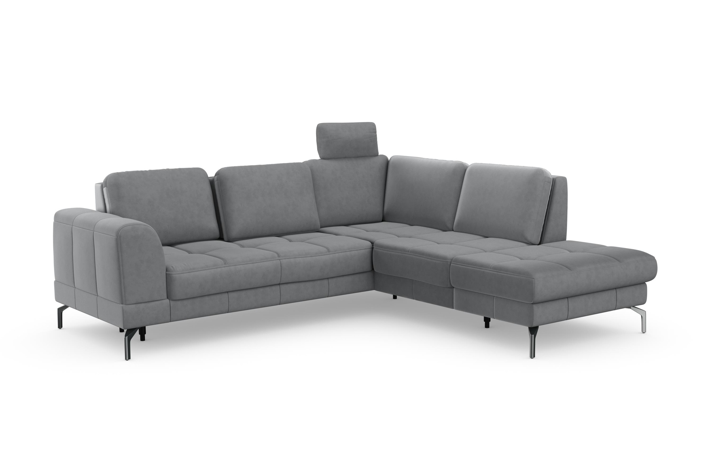 sit&more Ecksofa »Bendigo L-Form« inklusive Sitztiefenverstellung, Bodenfreiheit 15 cm, in 2 Fußfarben