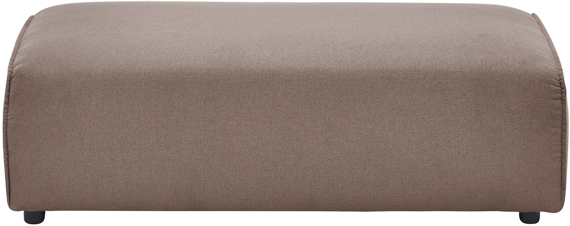 LeGer Home by Lena Gercke Hocker »PIARA, Polsterhocker mit Kedernaht, Cord, Leinenoptik o. Strukturstoff«, zur Serie PIARA, rechteckig, schwarze Füße, bequemer Sitzkomfort