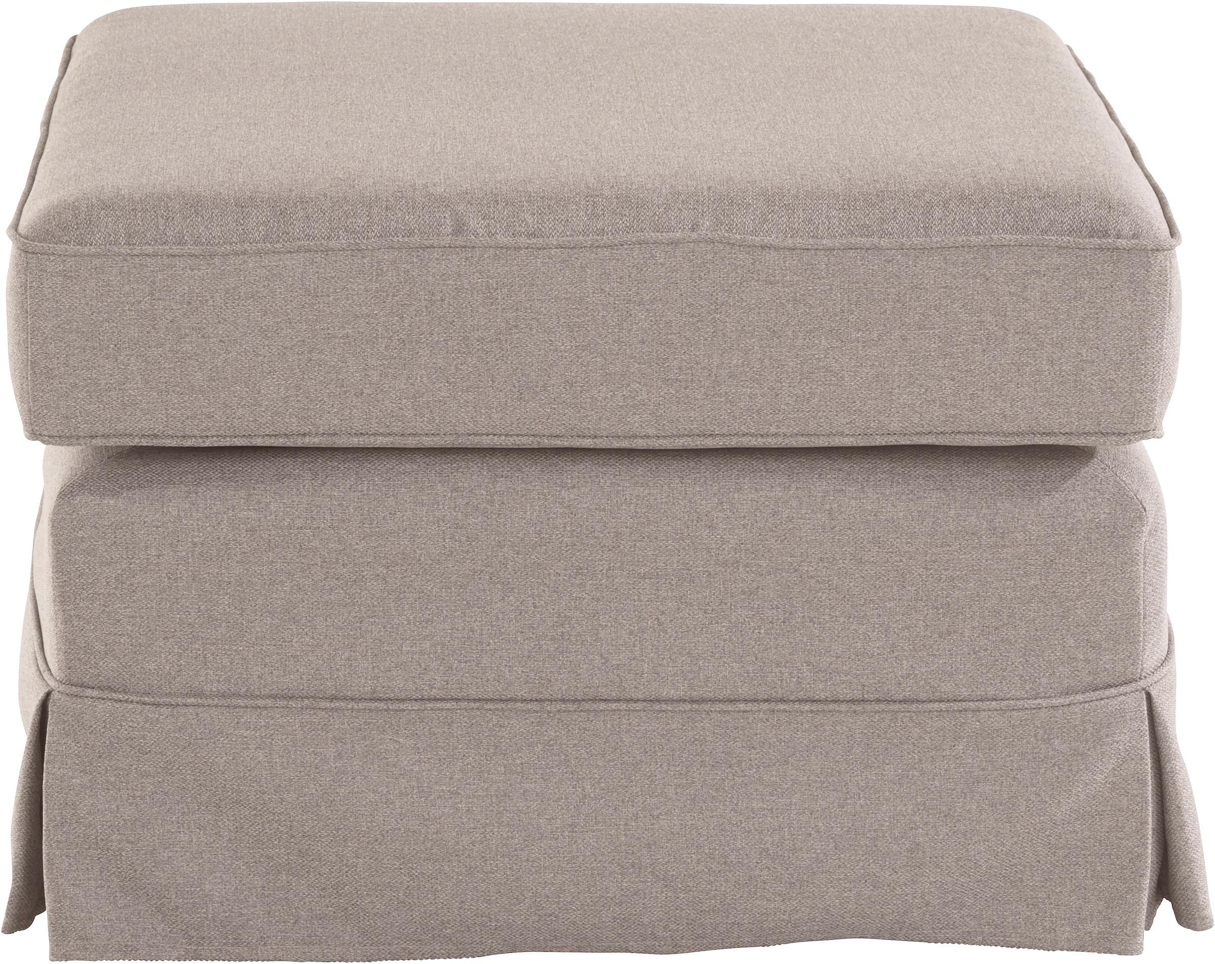 Home affaire Polsterhocker »Shadmoor«, Hussenoptik, in uni oder mit Blumendruck, passend zur Shadmoor-Serie