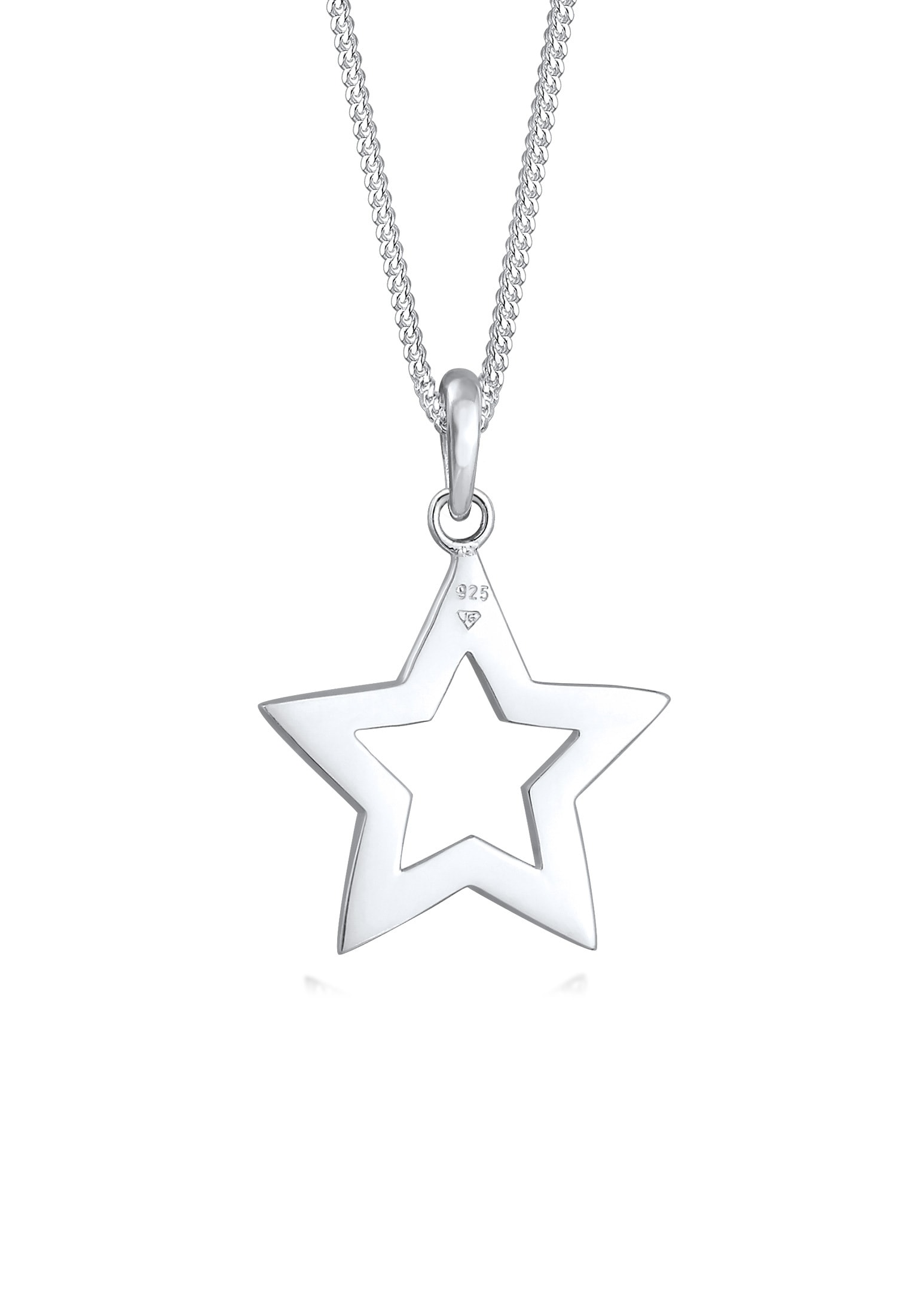 Elli Silberkette »Halskette Stern Astro Kristalle 925 Silber«
