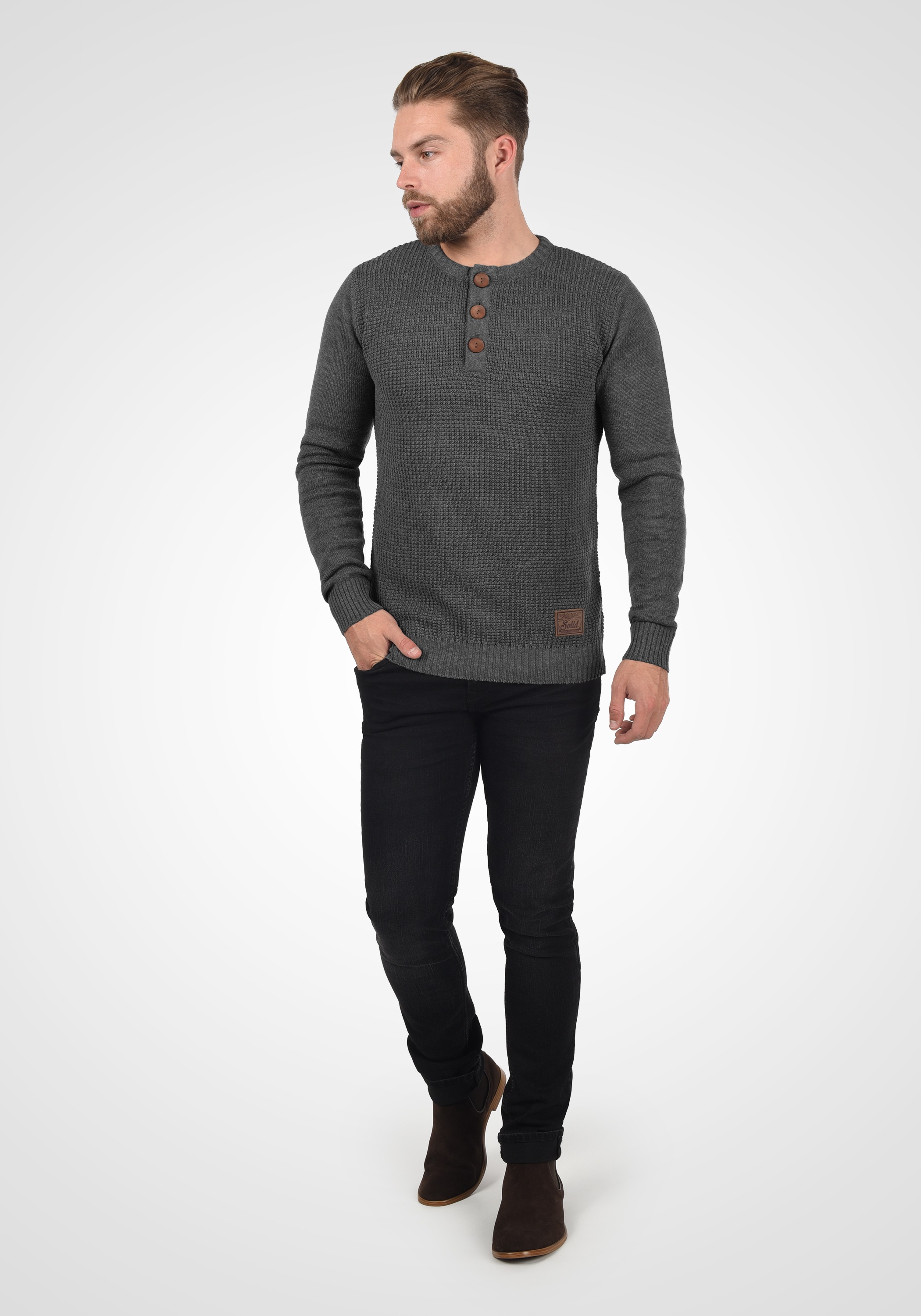 !Solid Strickfleece-Pullover »Strickpullover SDTerrance«