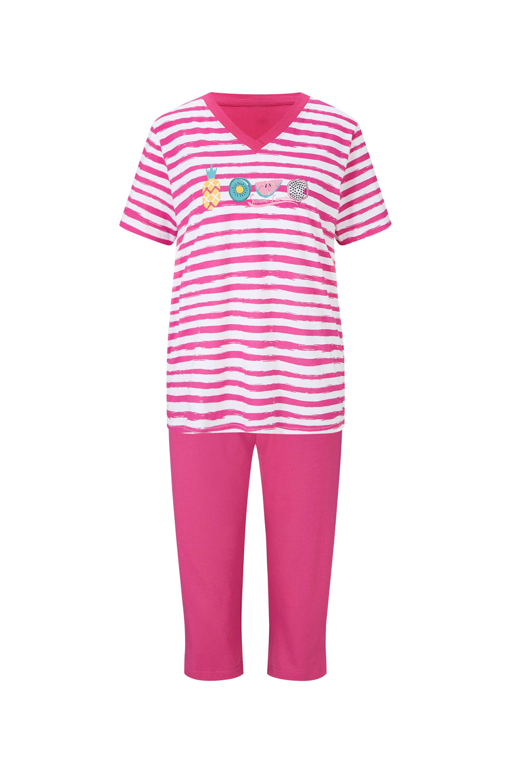 comtessa Capri-Pyjama »Capri-Anzüge Capri-Schlafanzüge in Single-Jersey-Qualität 2 Stück« 2 Stk.