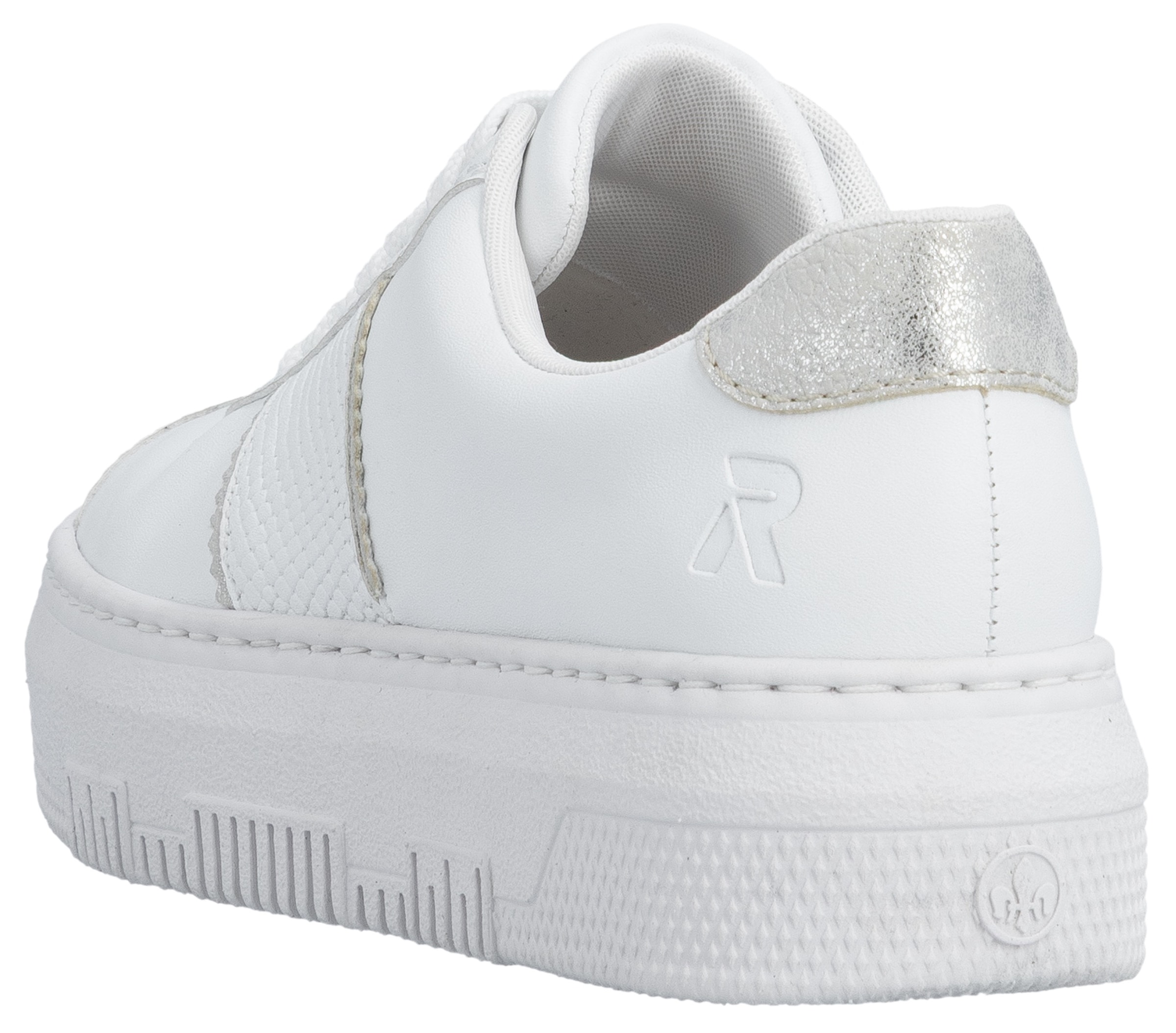 Rieker Plateausneaker  , Schnürschuh, Halbschuh, Freizeitschuh mit gepolstertem Schaftrand