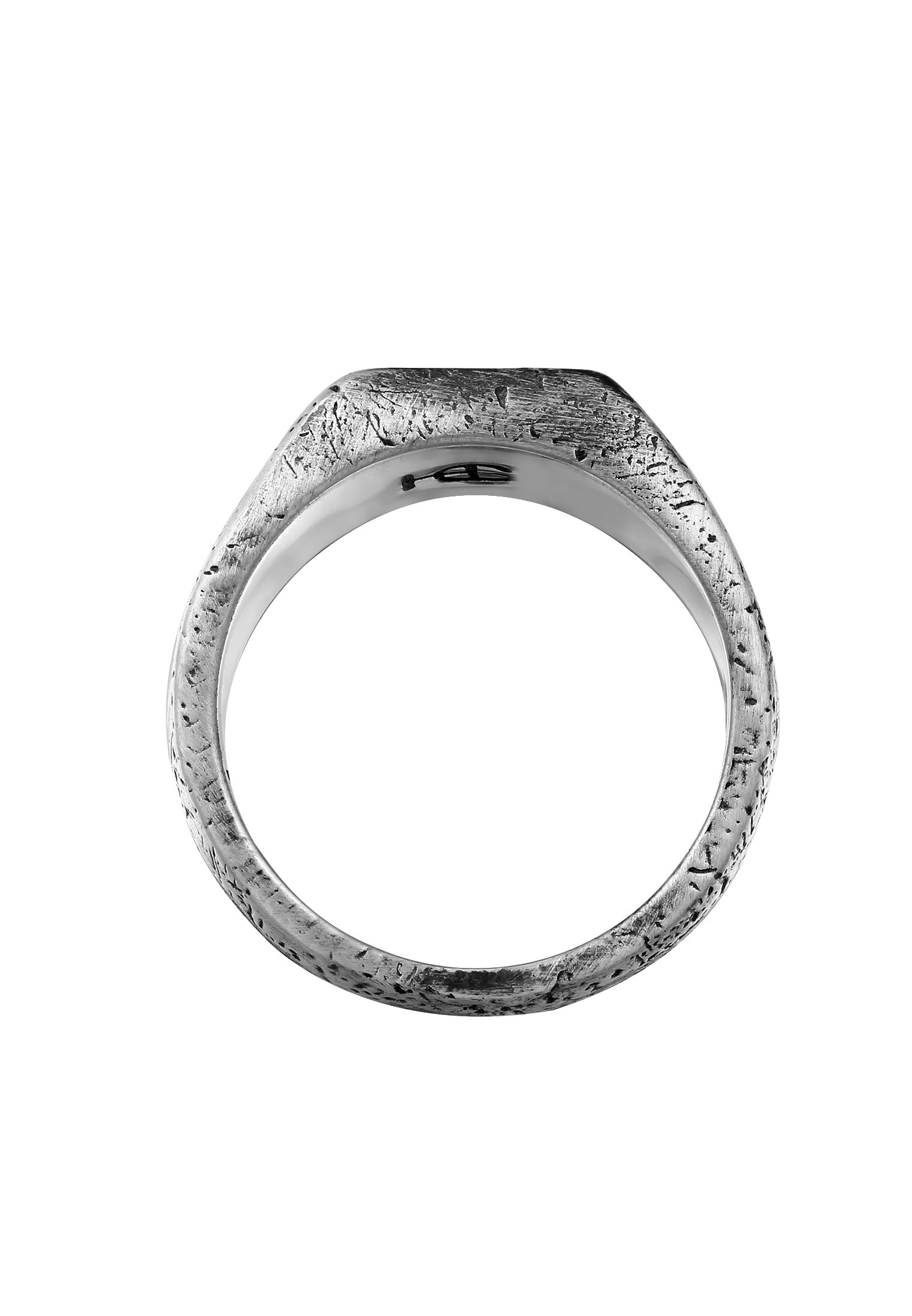 HAZE & GLORY Siegelring »Ring Siegelring Quarz Edelstein Schwarz-Weiß 925 Sterling Silber«