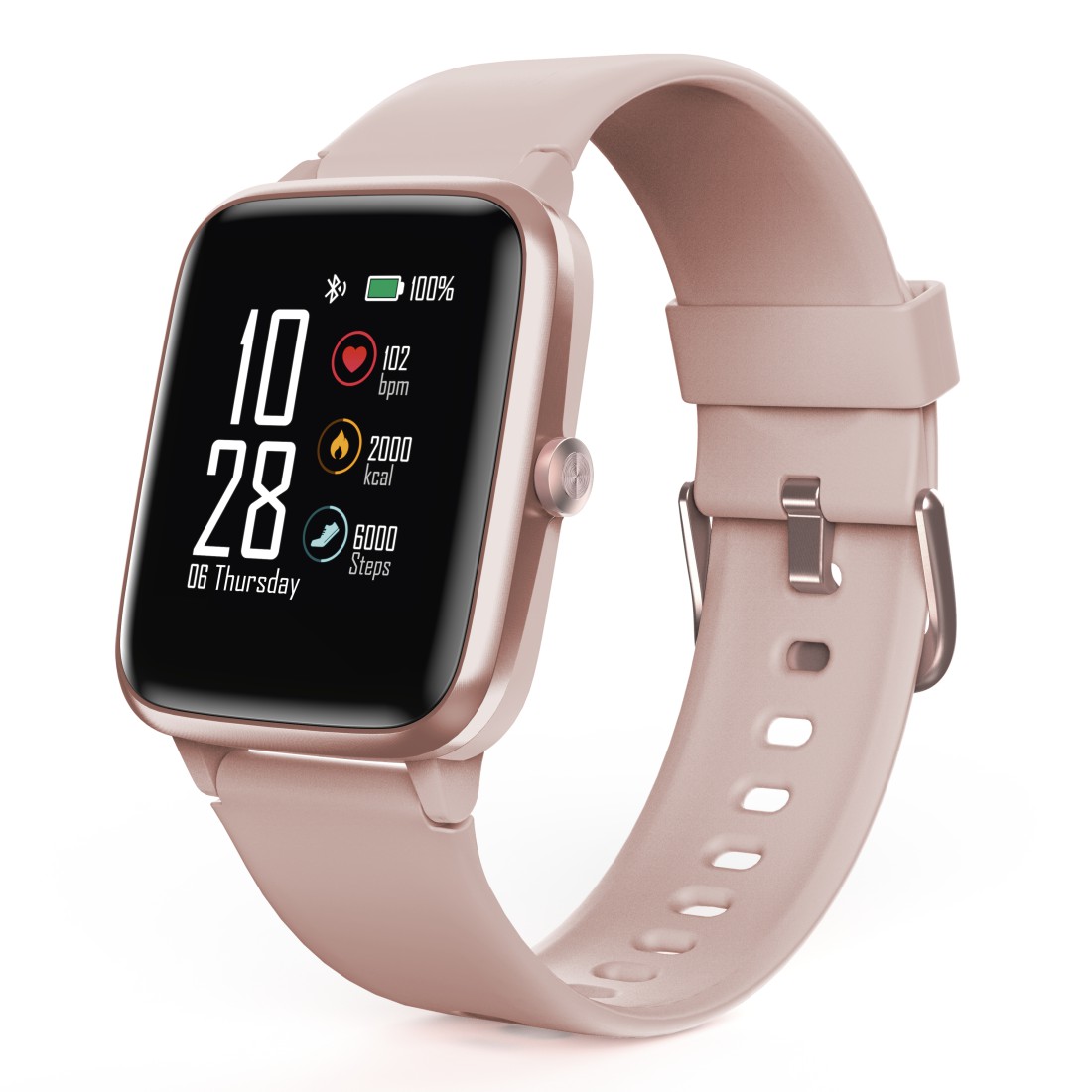 Smartwatch »Smartwatch, GPS, wasserdicht, Herzfrequenz, Kalorien, Schritte, Rosé«,...