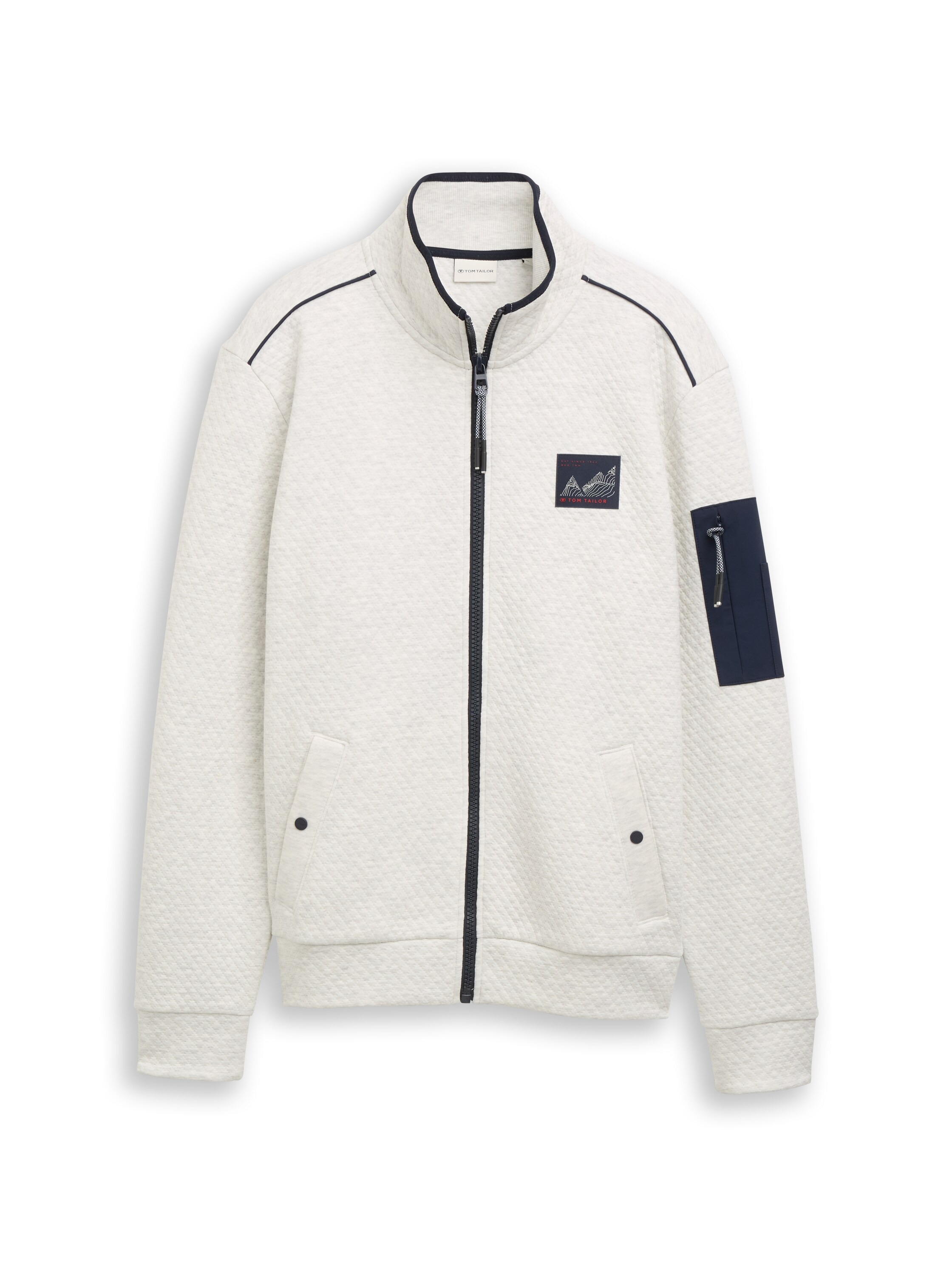 TOM TAILOR Sweatjacke Praktischer Stehkragen mit Reißverschluss / Sportiver Look