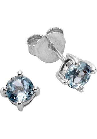 Paar Ohrstecker »Schmuck Geschenk, Ohrringe Solitär, Silber 925«, mit Blautopas...