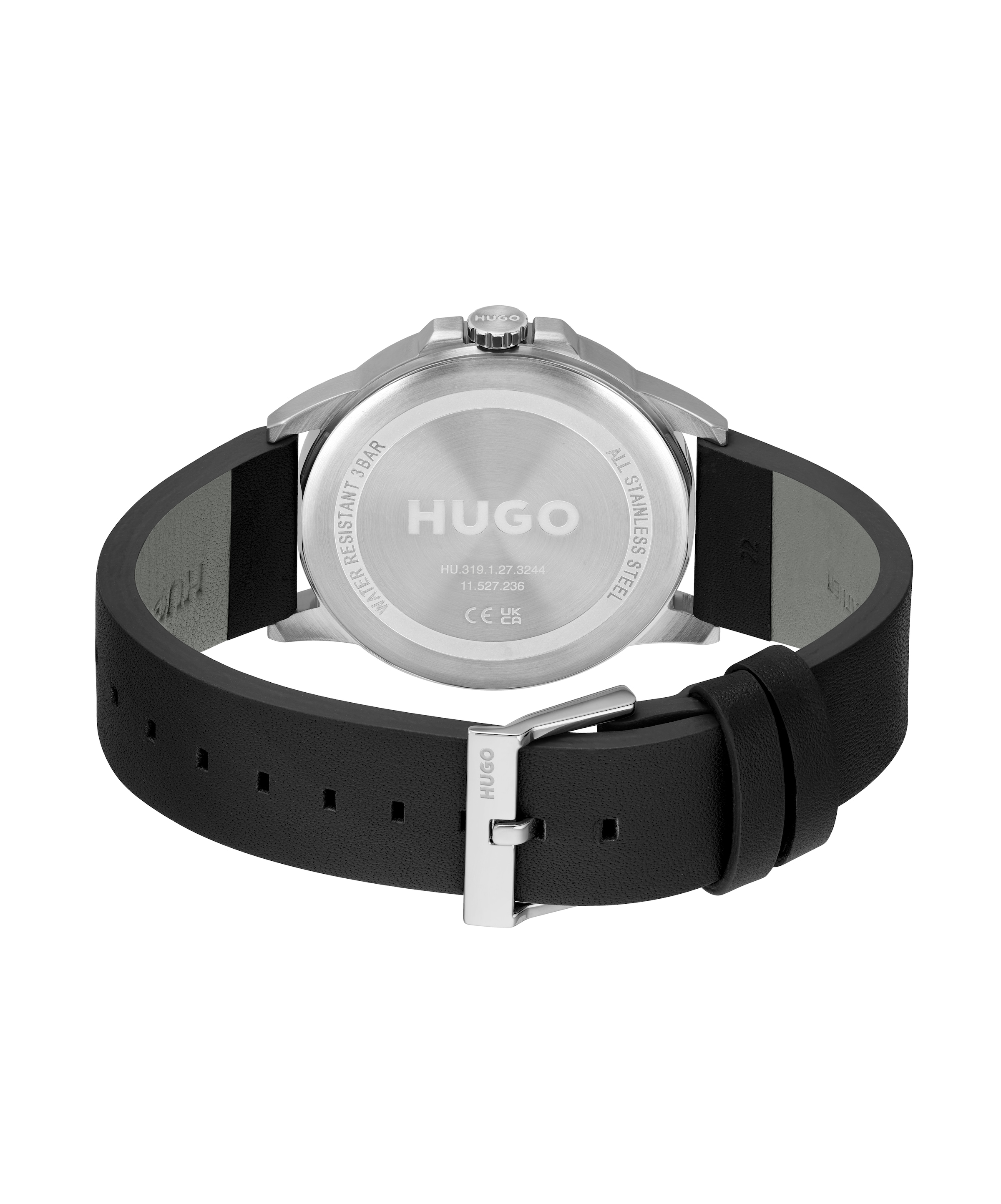 HUGO Quarzuhr »#FIRST« Armbanduhr, Herrenuhr, Mineralglas, Lederarmband