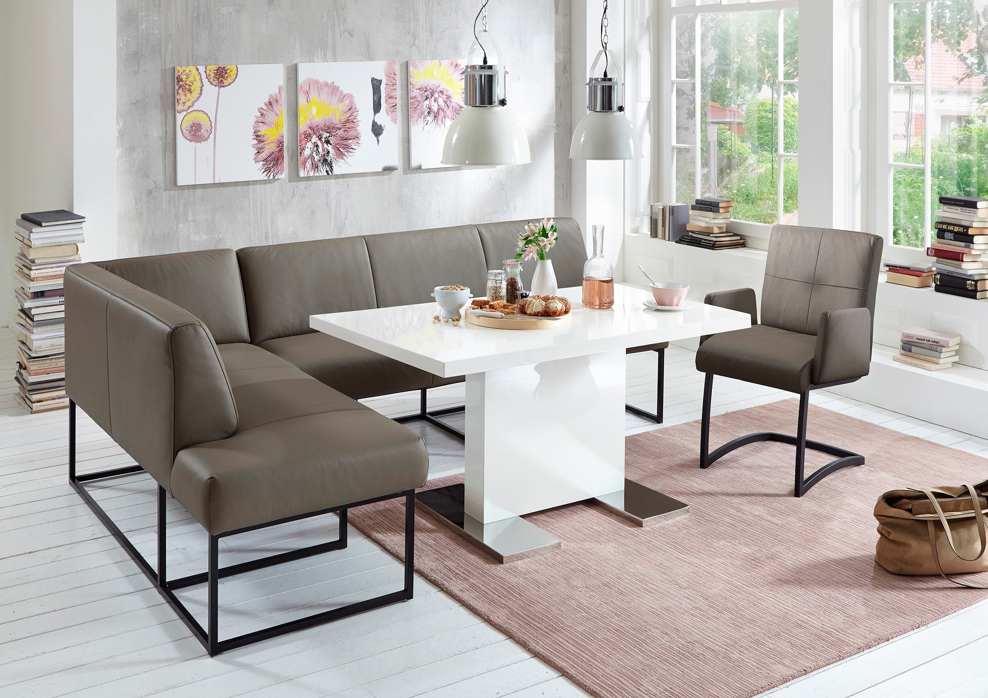 exxpo - sofa fashion Eckbank »Affogato, bequem und elegant, hochwertige Detailverarbeitung«, Frei im Raum stellbar