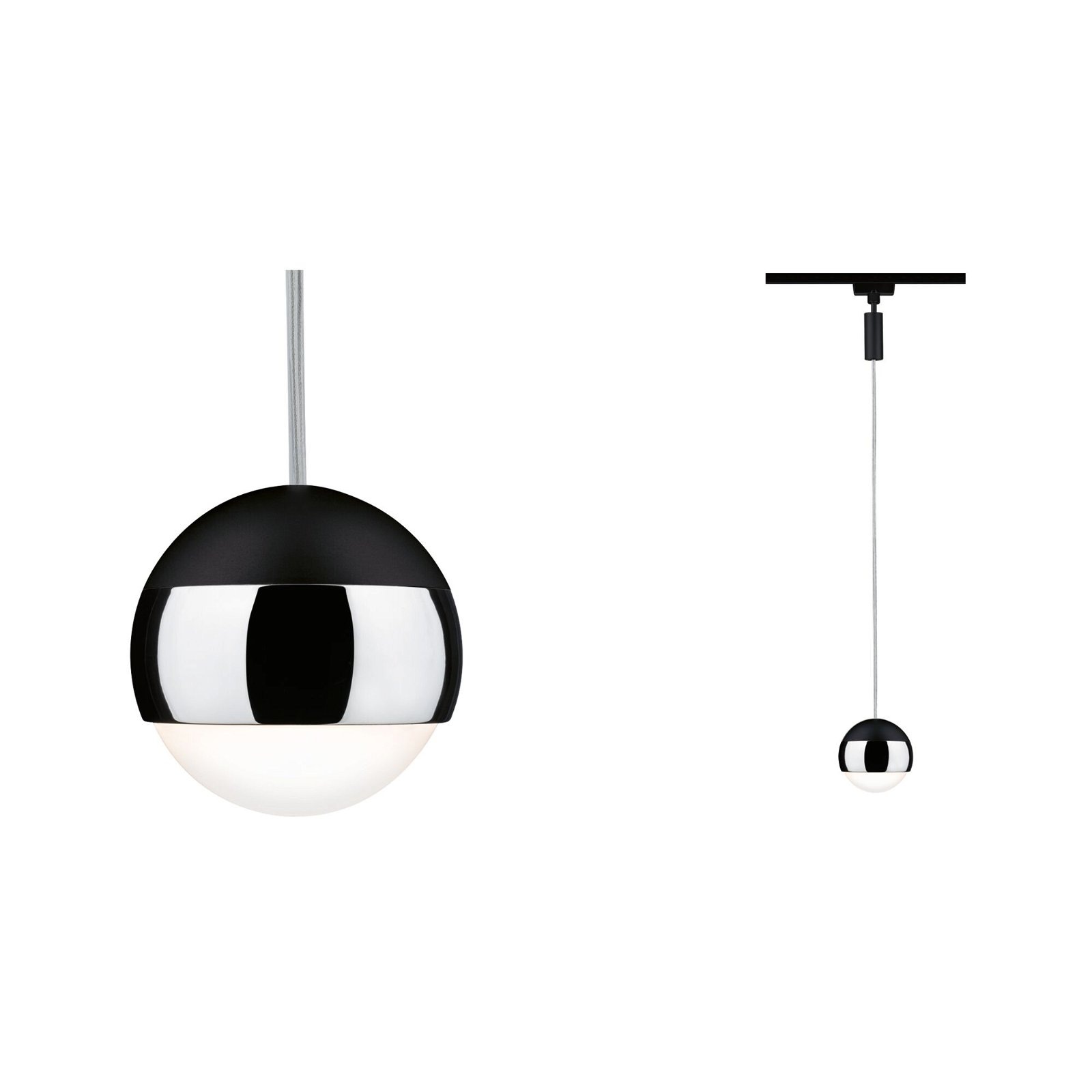 Paulmann Schienensystem-Leuchten »URail Pendel Capsule II 400lm 6,3W 2700K 230V Schwarz matt, Chrom«, dimmbar