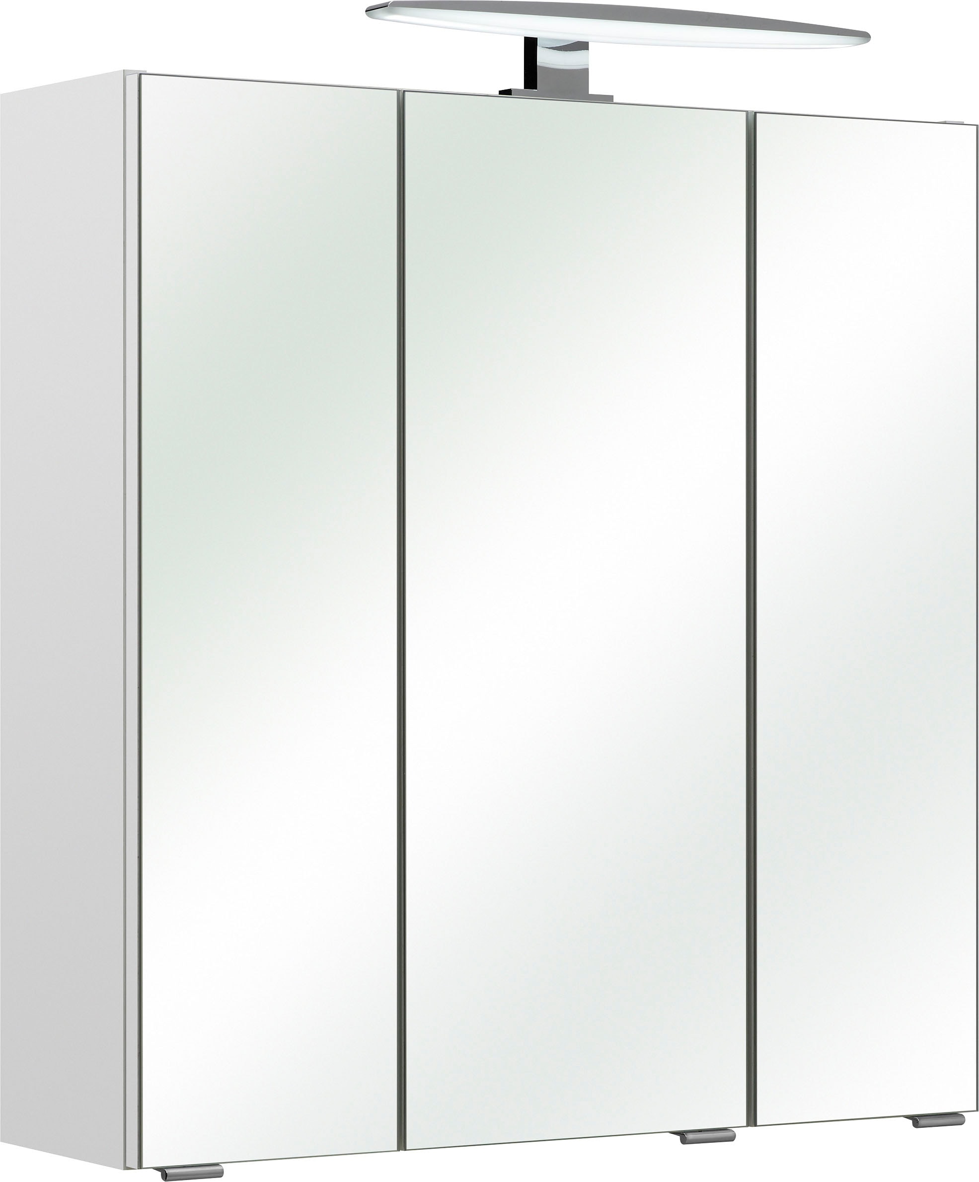 PELIPAL Spiegelschrank »Quickset 953«, Breite 65 cm, 3-türig,  LED-Beleuchtung, Schalter-/Steckdosenbox bei OTTO