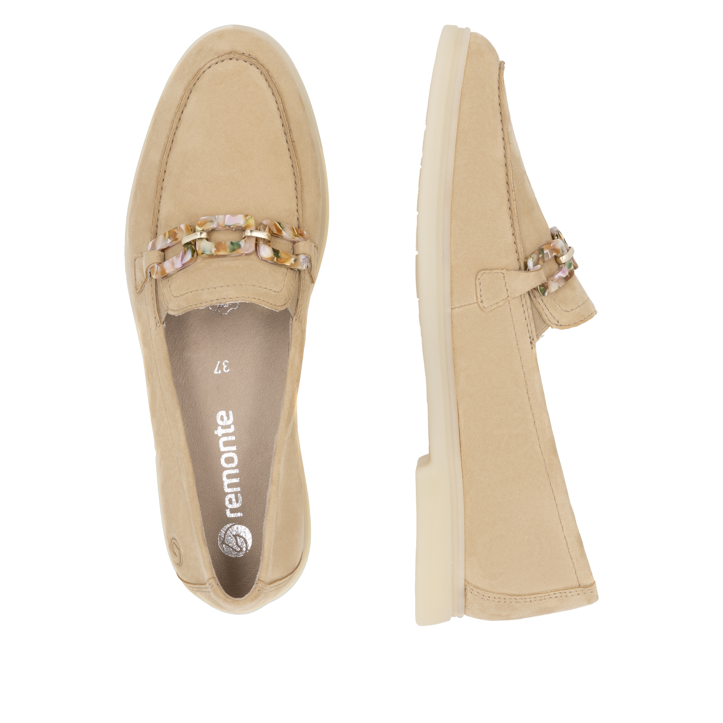 Remonte Loafer »Elisabeth Hurley-Collection«, Slipper, Halbschuh, Businessschuh mit modischer Zierkette