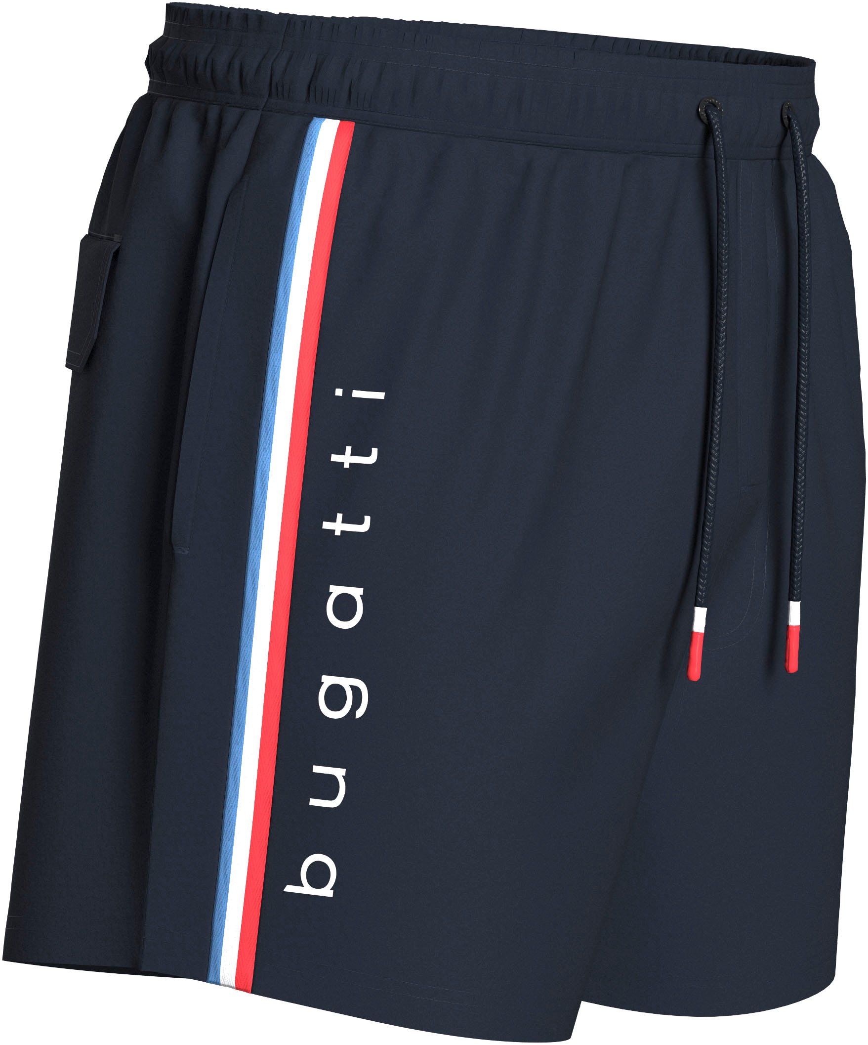 bugatti Badeshorts, mit Markenprägung an den Kordeln
