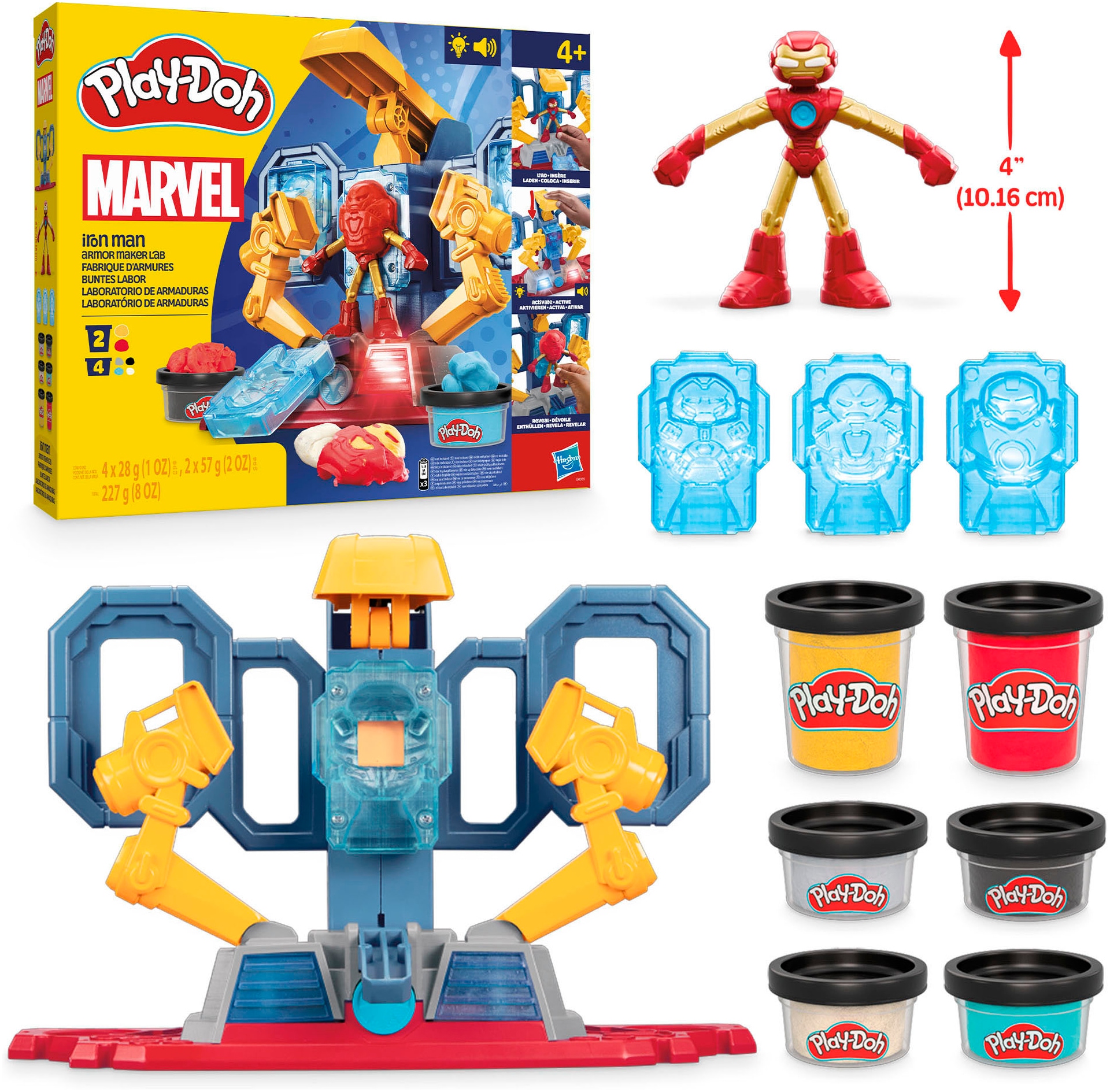 Hasbro Knete »Play-Doh, Marvel Iron Man Buntes Labor«, mit Licht und Sound