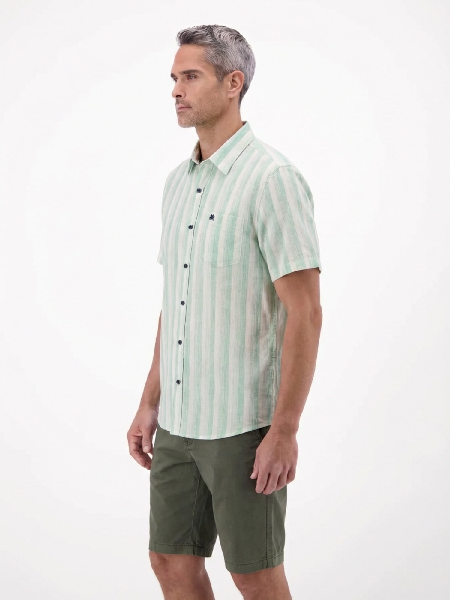 LERROS Kurzarmhemd »Kurzarmhemd gestreift und atmungsaktiv«