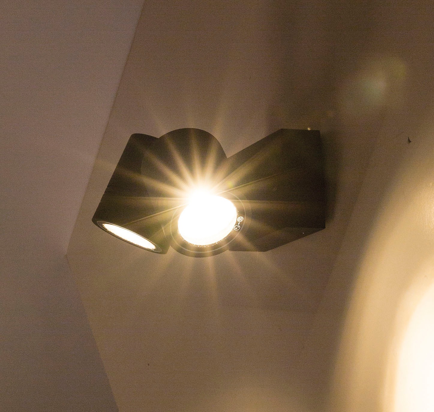 HEITRONIC Außen-Wandleuchte »Borneo«, 2 flammig, Leuchtmittel GU10 | ohne Leuchtmittel, Wandlampe für innen und außen