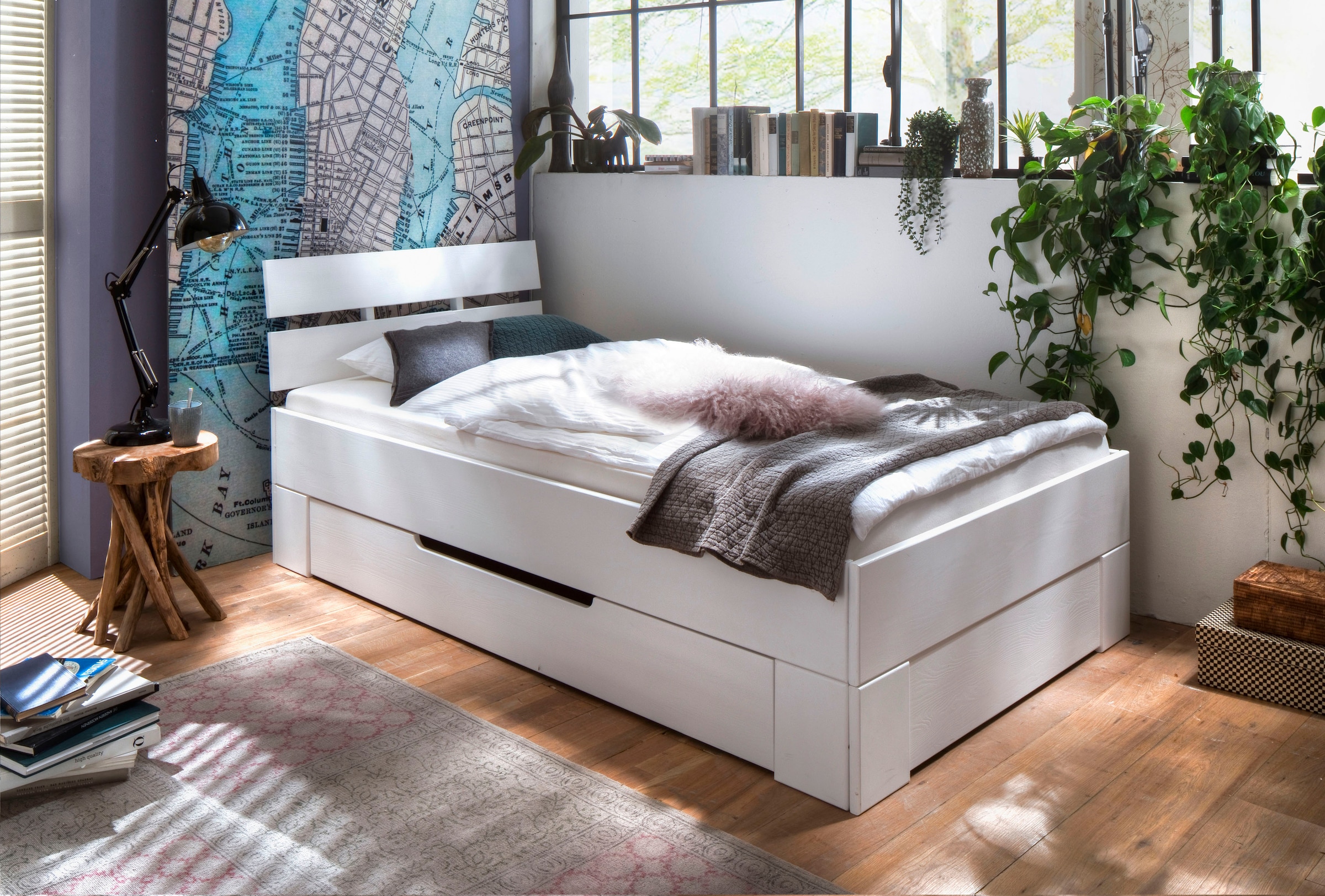 Home affaire Schubkasten-Unterbau »Progress Schublade für extra Stauraum unter dem Bett«, Massivholz, FSC®-zertifiziert, massive Fichte