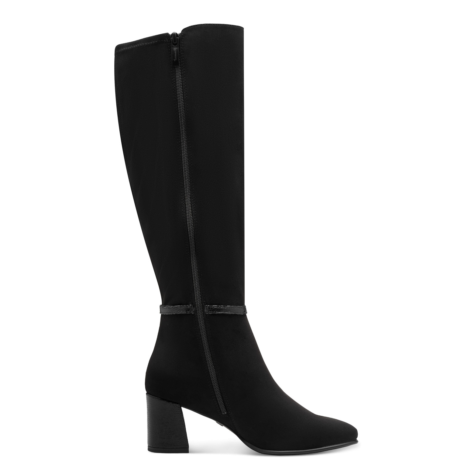Tamaris Stiefel  , Blockabsatz, Langschaftstiefel in veganer Verarbeitung