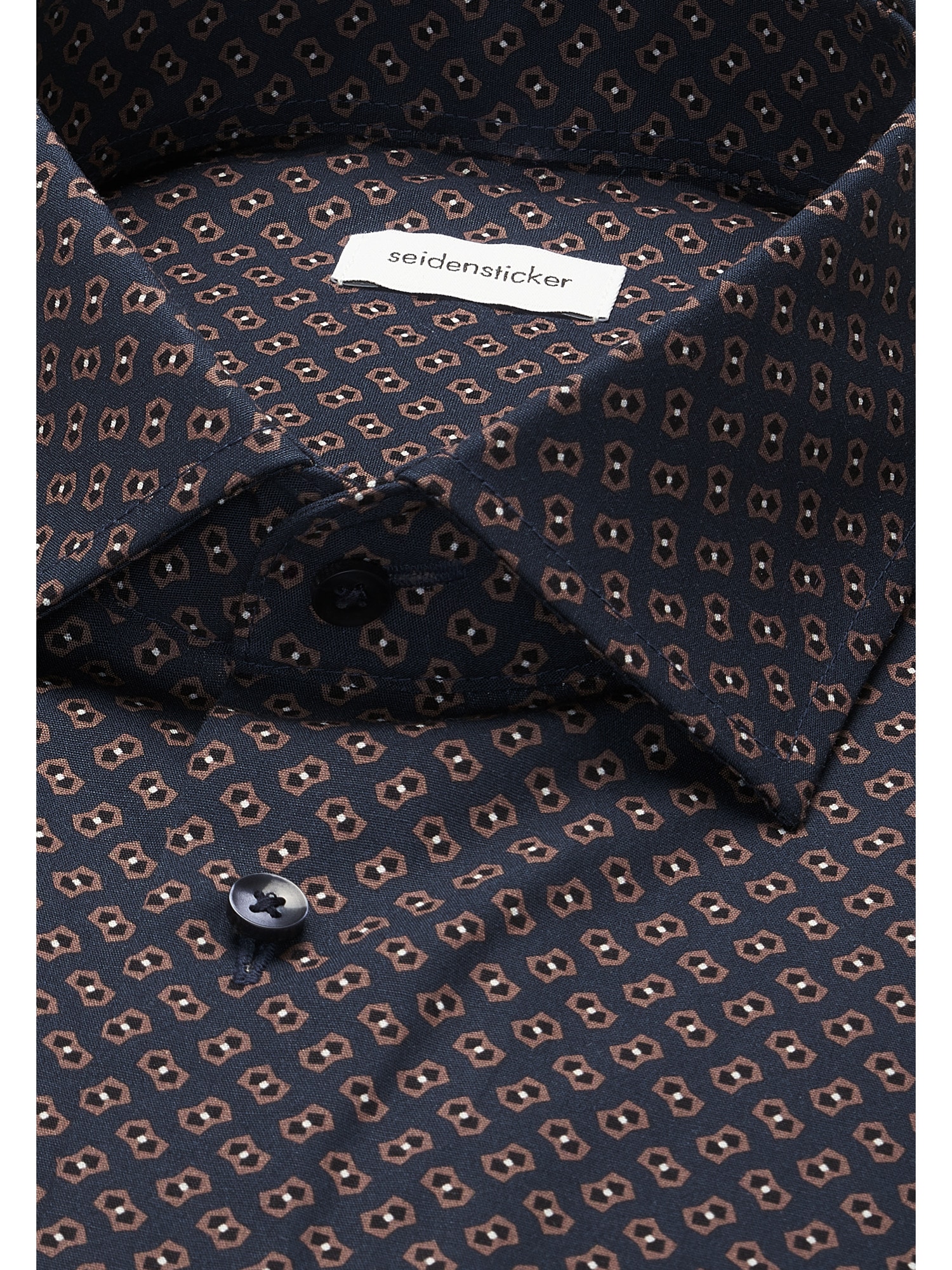 seidensticker Businesshemd »Schwarze Rose« Regular 1/1 Kentkragen Druck