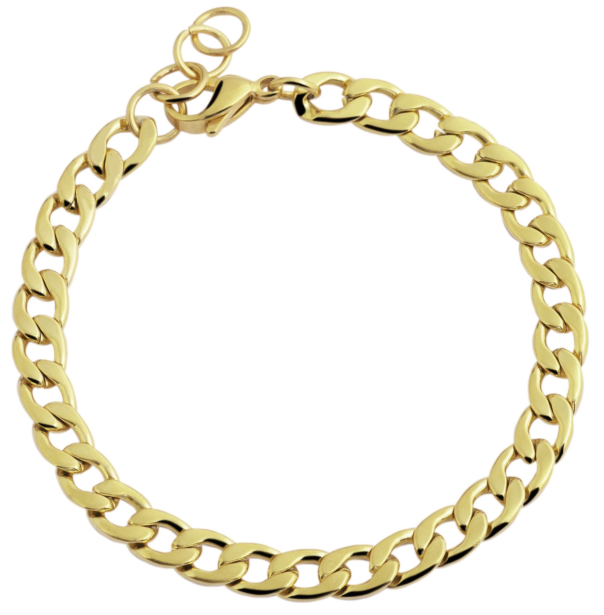 Adelia´s Panzerarmband »Unisex Armband ¿ Panzerarmband aus Edelstahl 18+1 cm«