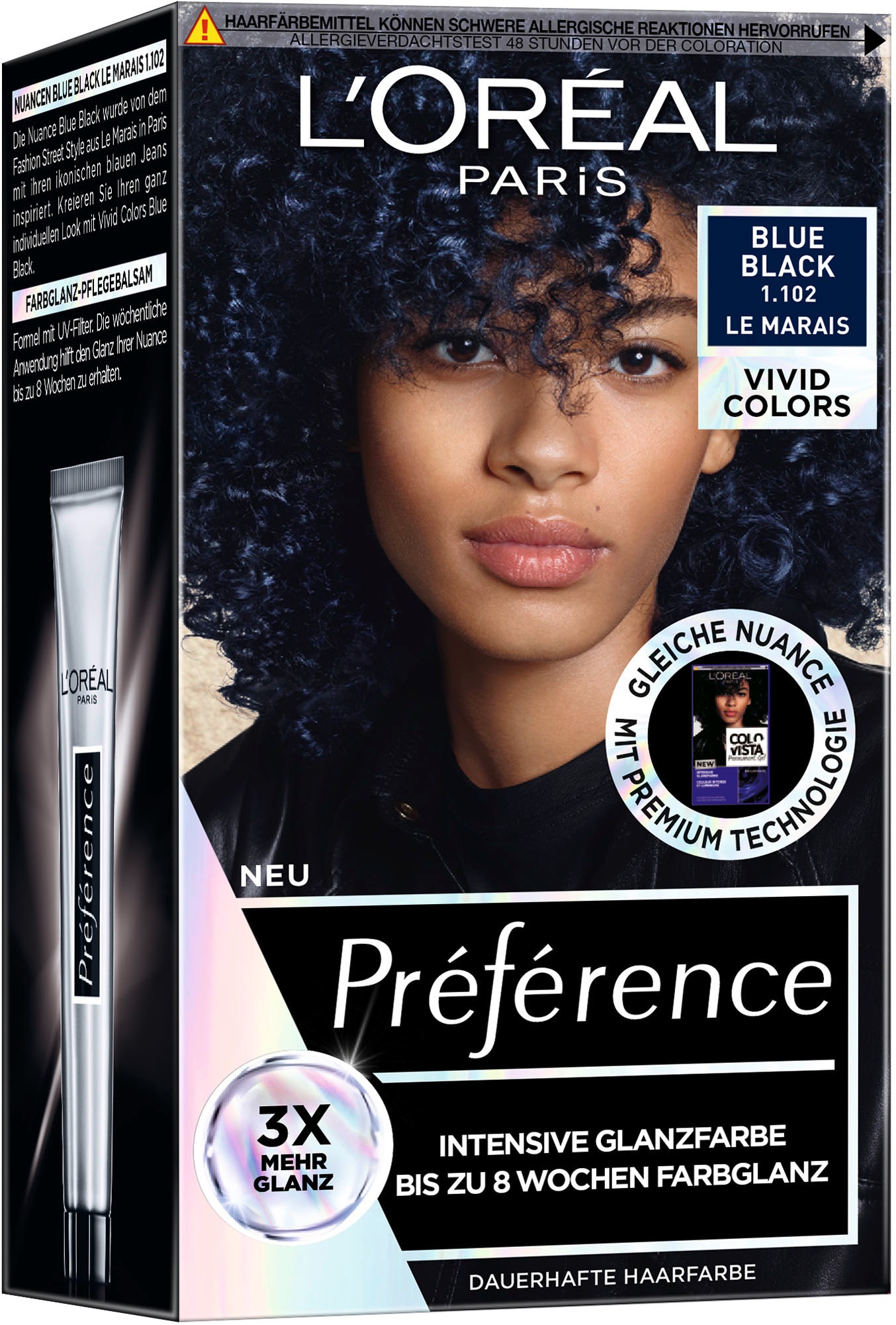 L'ORÉAL PARIS Coloration »Préférence Vivid Colors«, (Packung, 3 tlg.), mit pflegender Formel