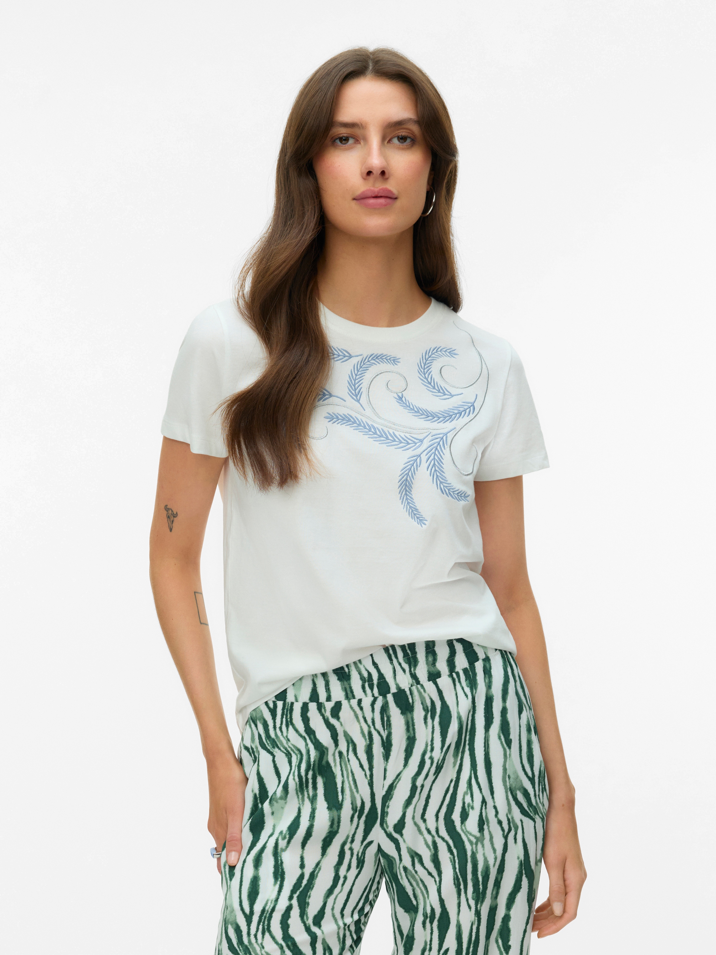 Vero Moda Kurzarmshirt »VMGLOW SS TOP BOX JRS« Baumwolle