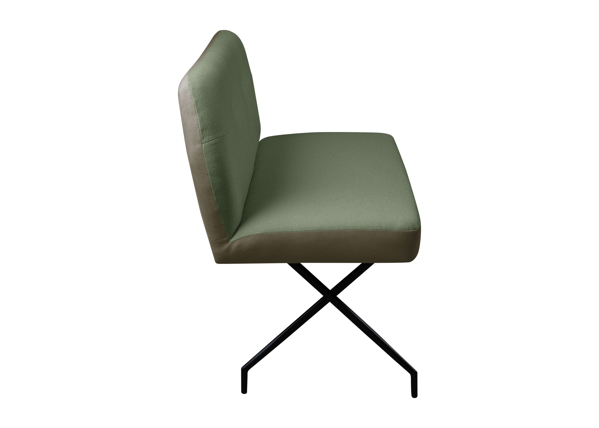 OTTO home Sitzbank »Bruna Esszimmerbank, Bank, Küchenbank, Polsterbank« Mattschwarzes Metallgestell, 2-Stoff-Design, Wellenfederung im Sitz