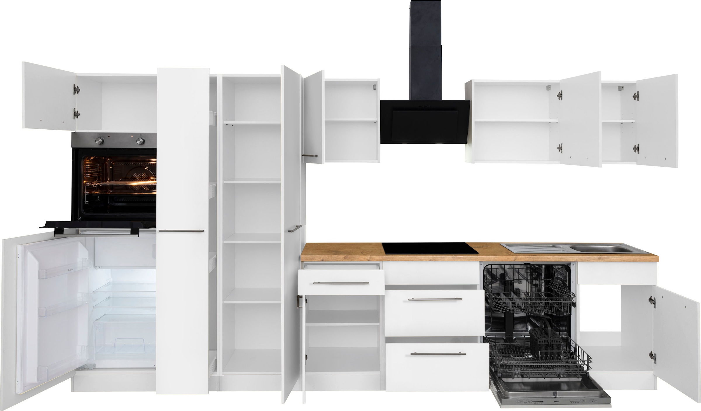 wiho Küchen Küchenzeile »Unna«, ohne E-Geräte, Breite 360 cm