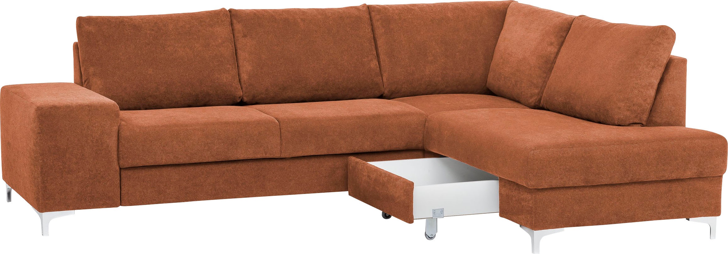 TRENDMANUFAKTUR Ecksofa »Linea«, mit Schlaffunktion und Stauraum