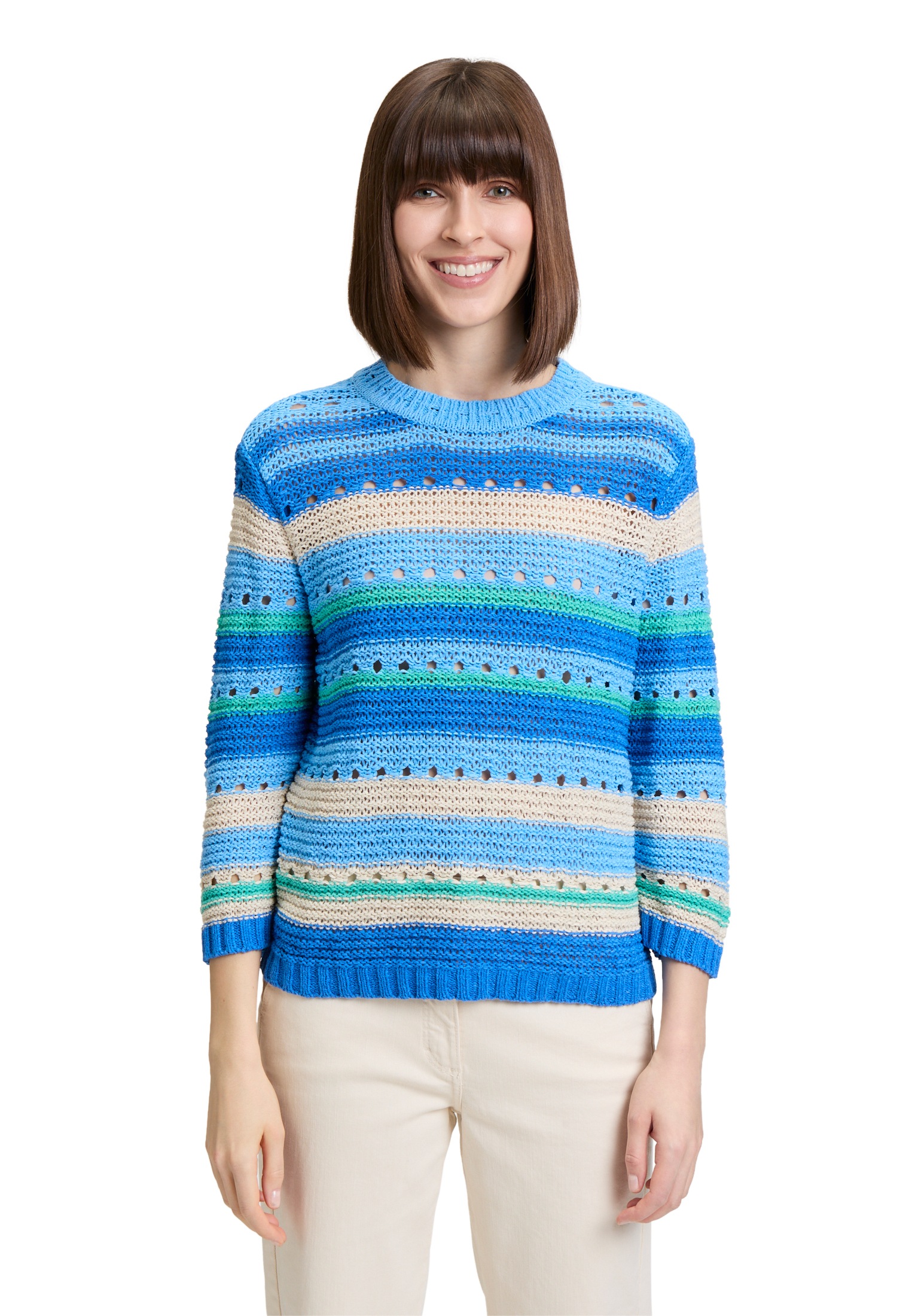 Betty Barclay Rundhalspullover »Grobstrick-Pullover mit Ringel«