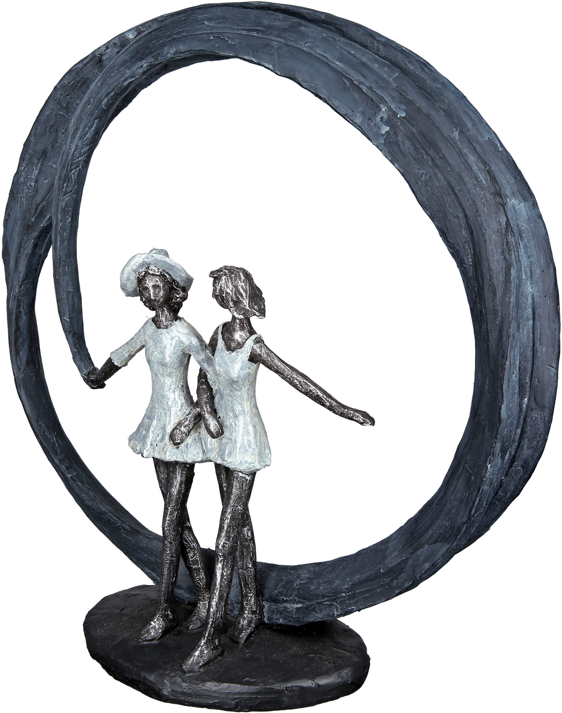 Casablanca by Gilde Dekofigur »Skulptur More than friends, grau/silber«, grau