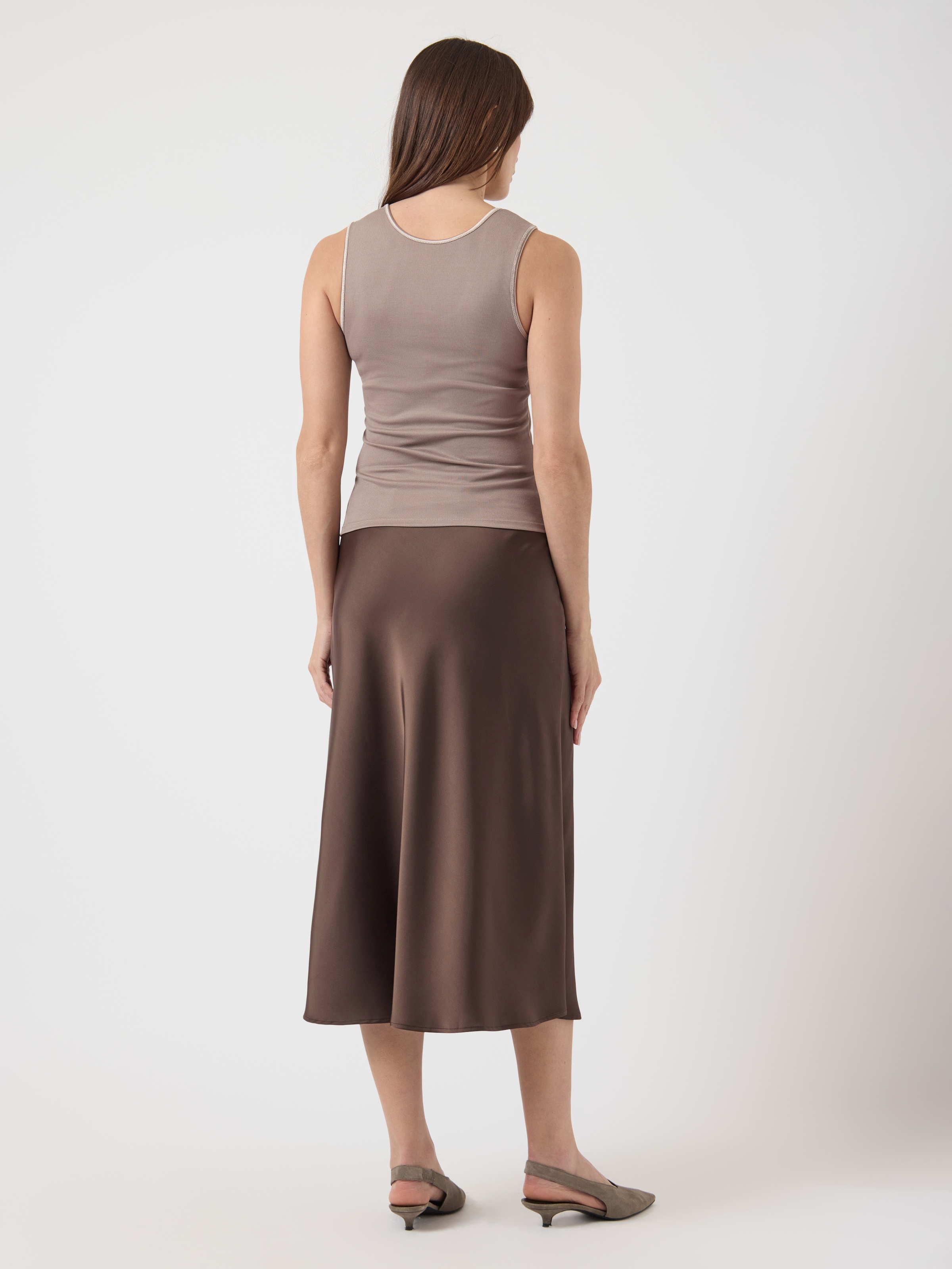 Y.A.S Tanktop »YASPALOMA TANK TOP NOOS« mit Satinpaspel