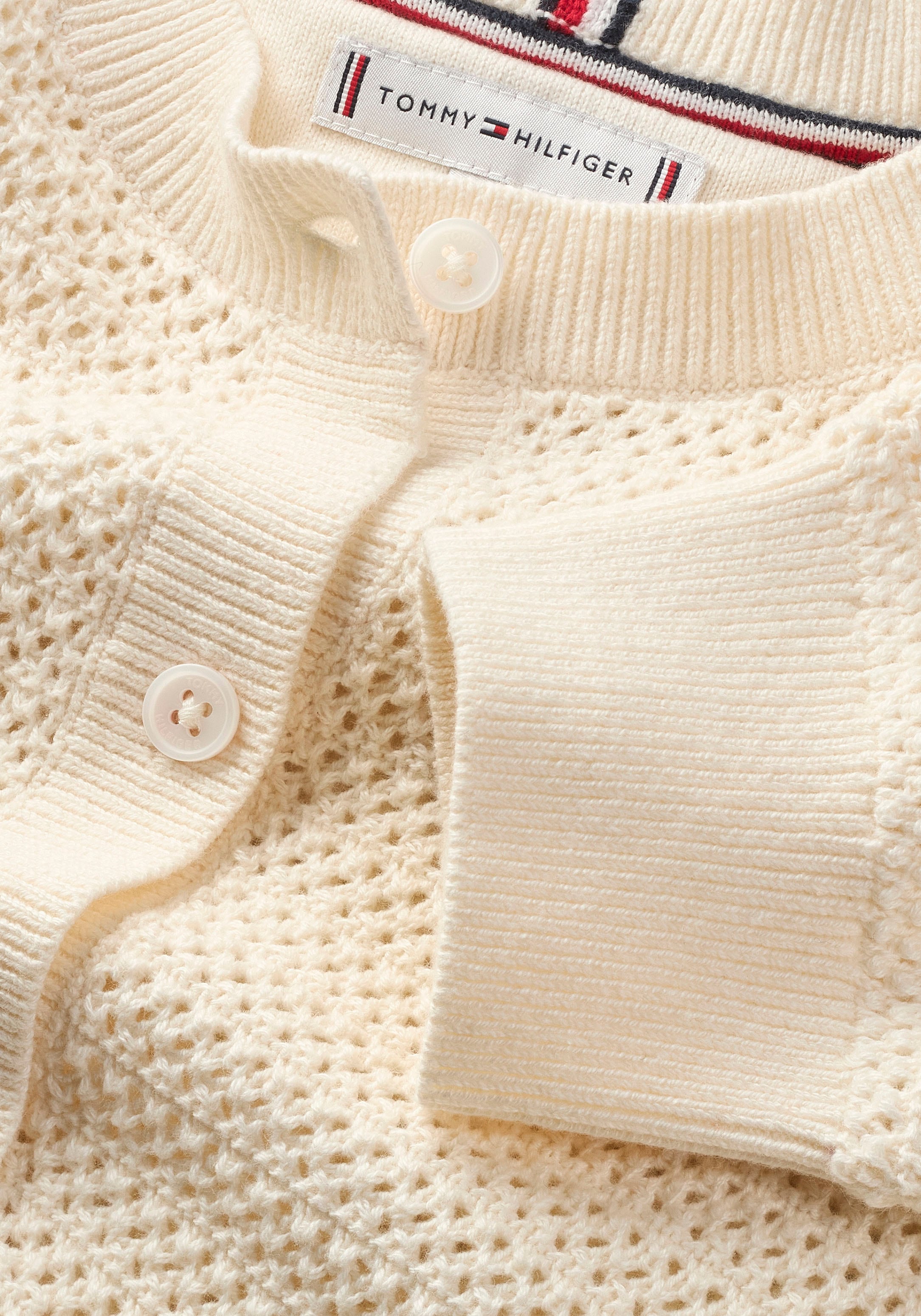 Tommy Hilfiger Strickjacke »CROCHET CARDIGAN«, Baby bis 2 Jahre