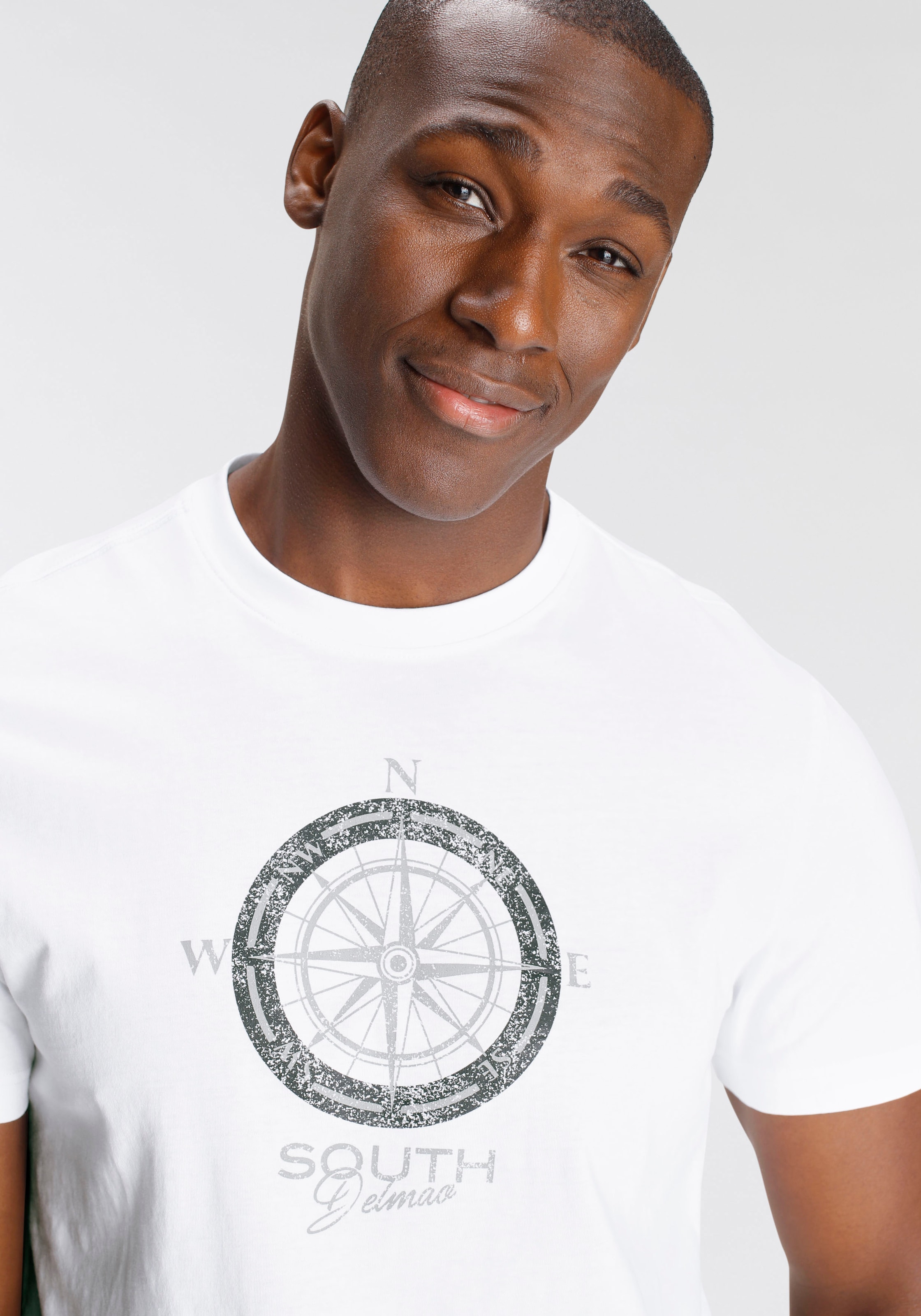 DELMAO T-Shirt, Kurzarm, bedruckt, Rundhals, aus Baumwolle