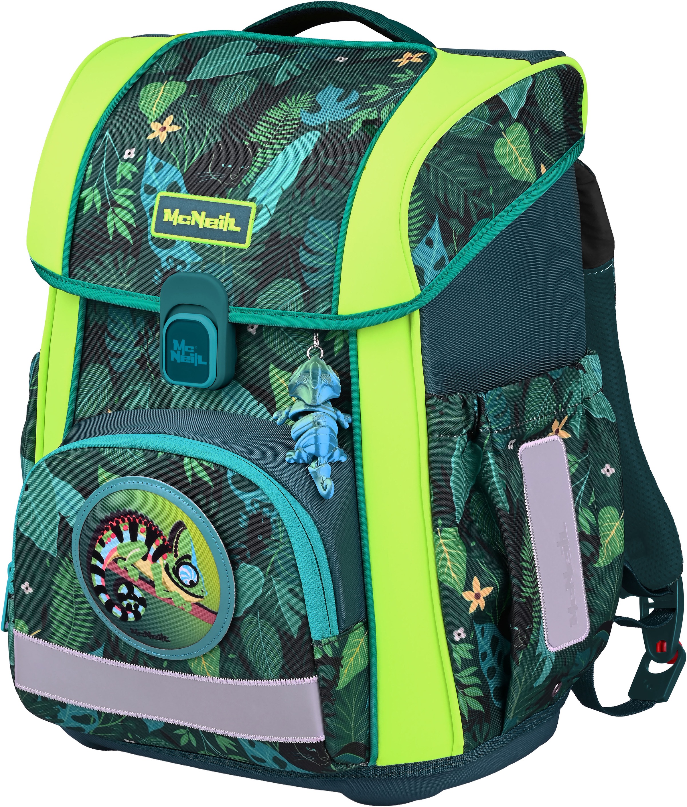 McNeill Schulranzen »Bravo, inkl. Etui, Turnbeutel,« Reflektierende Streifen auf den Schultergurten;Retroreflektierende Flächen